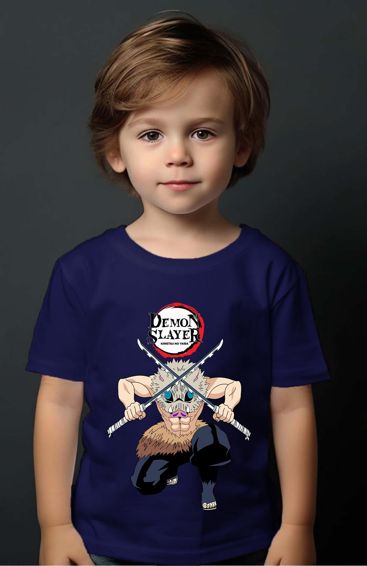 COULEUR:Marine|T-shirt Garçon | DEMONS SLAYER 46 Marine