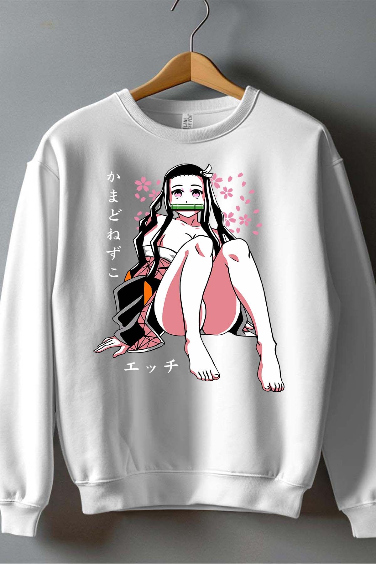 COULEUR:Blanc|Sweat Col Rond Homme | DEMONS SLAYER 47 Blanc