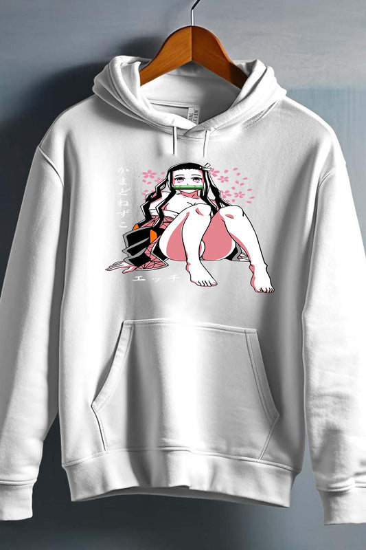 COULEUR:Blanc|Sweat Capuche Homme | DEMONS SLAYER 47 Blanc