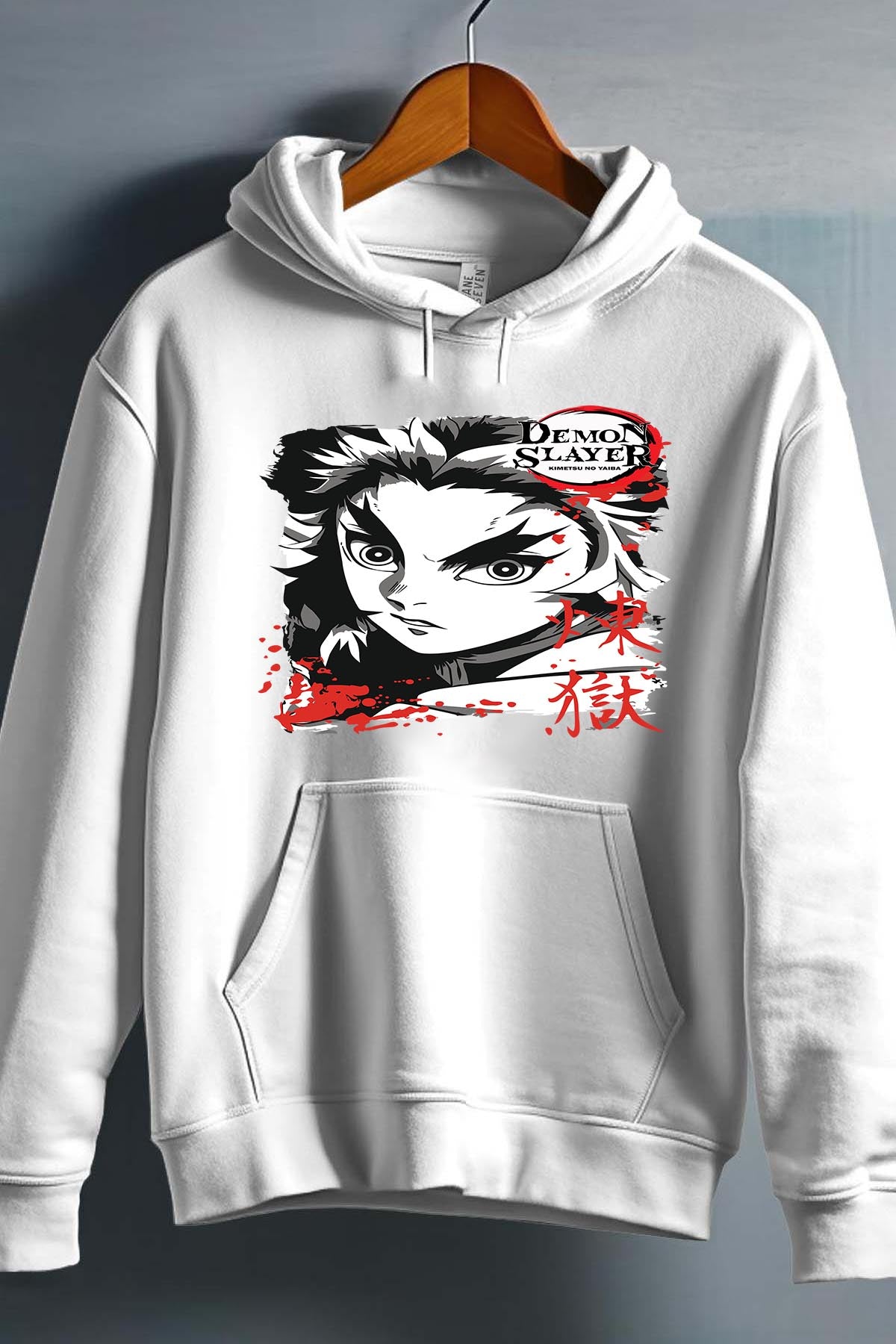 COULEUR:Blanc|Sweat Capuche Garçon | DEMONS SLAYER 48 Blanc