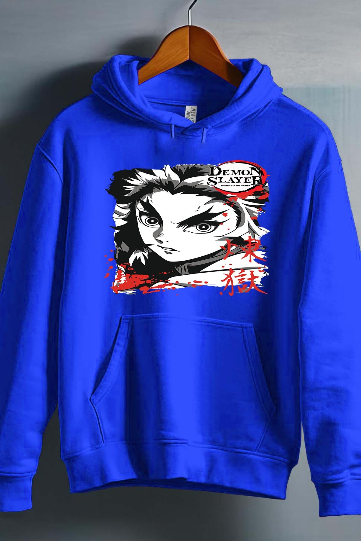 COULEUR:Bleu Roi|Sweat Capuche Garçon | DEMONS SLAYER 48 Bleu Roi