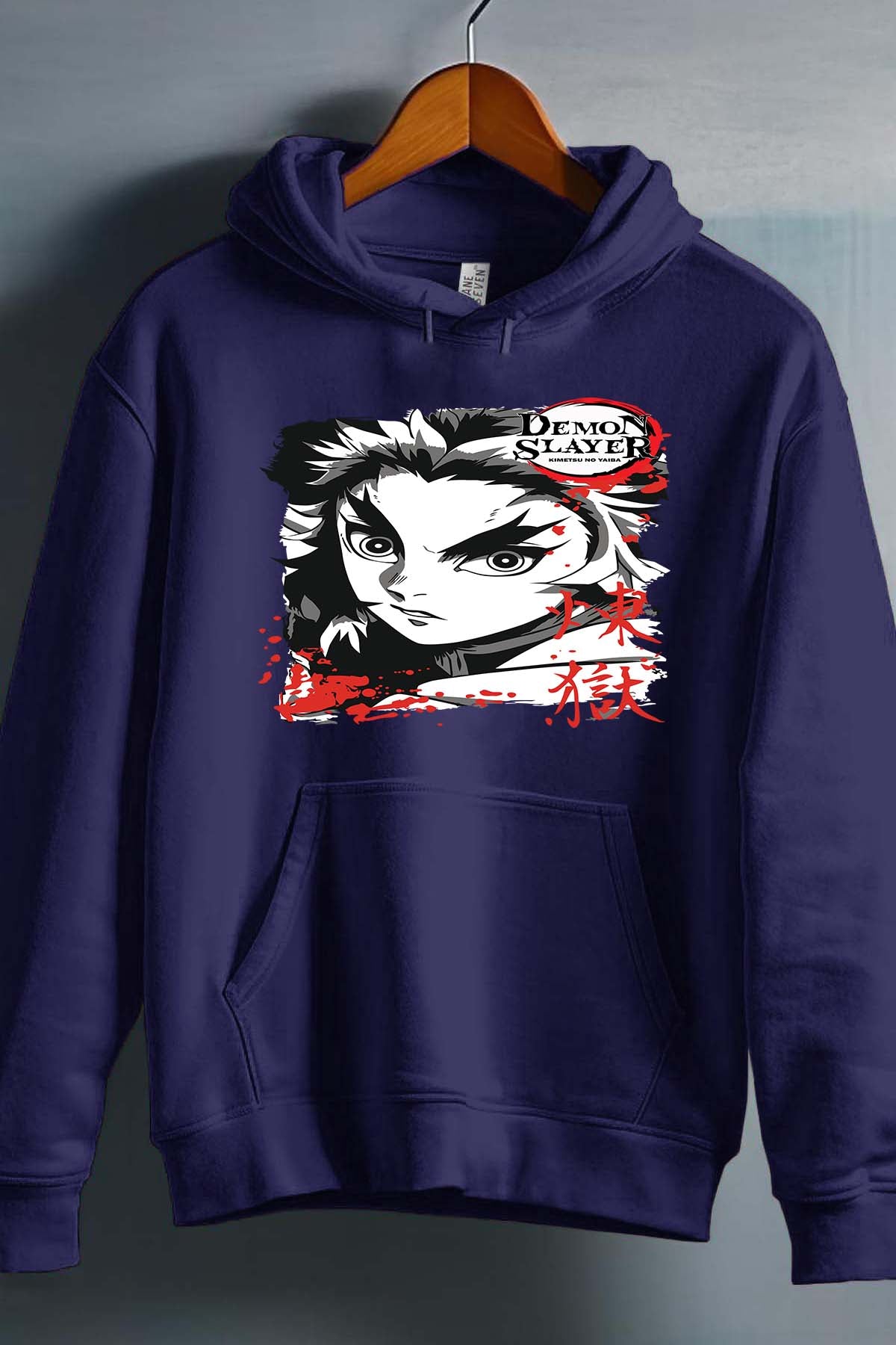 COULEUR:Marine|Sweat Capuche Homme | DEMONS SLAYER 48 Marine