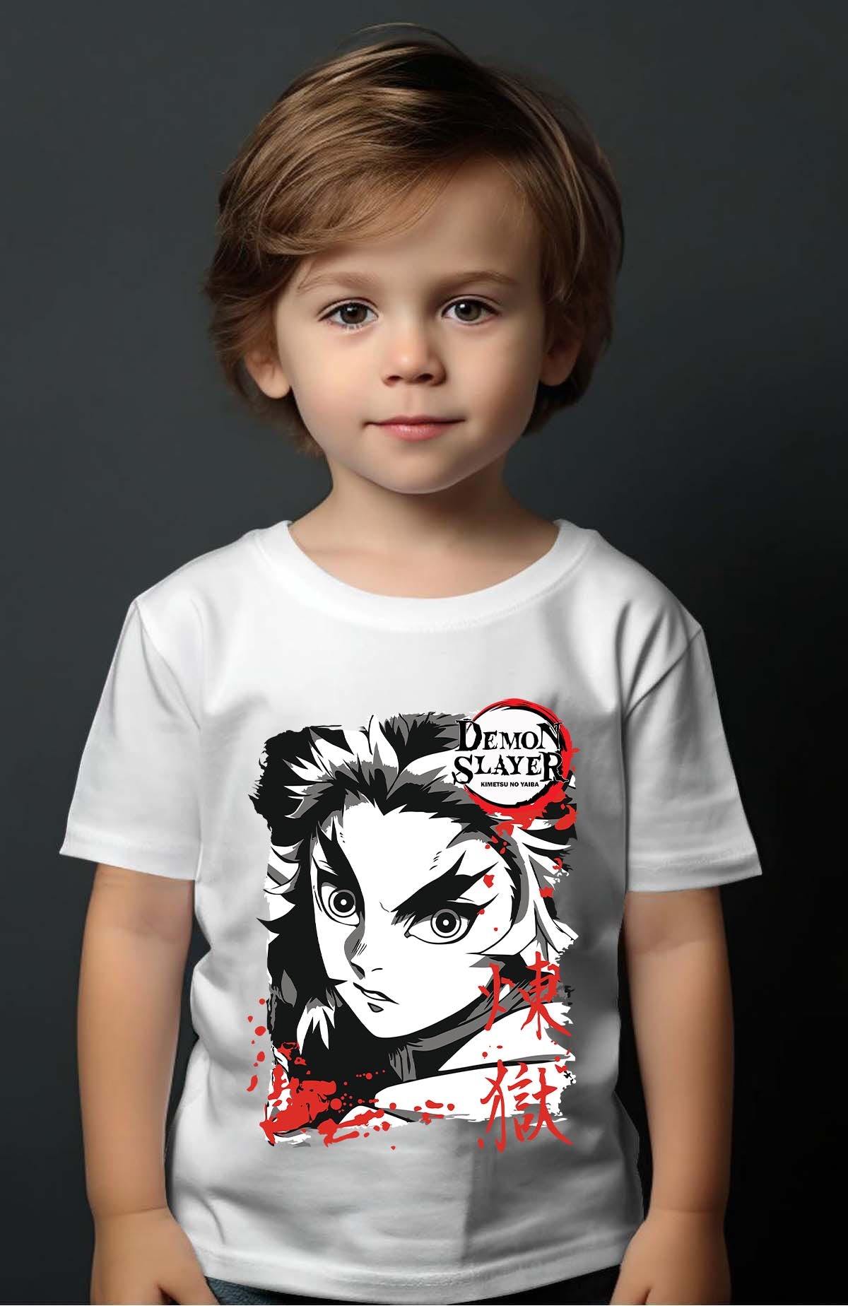 COULEUR:Blanc|T-shirt Garçon | DEMONS SLAYER 48 Blanc