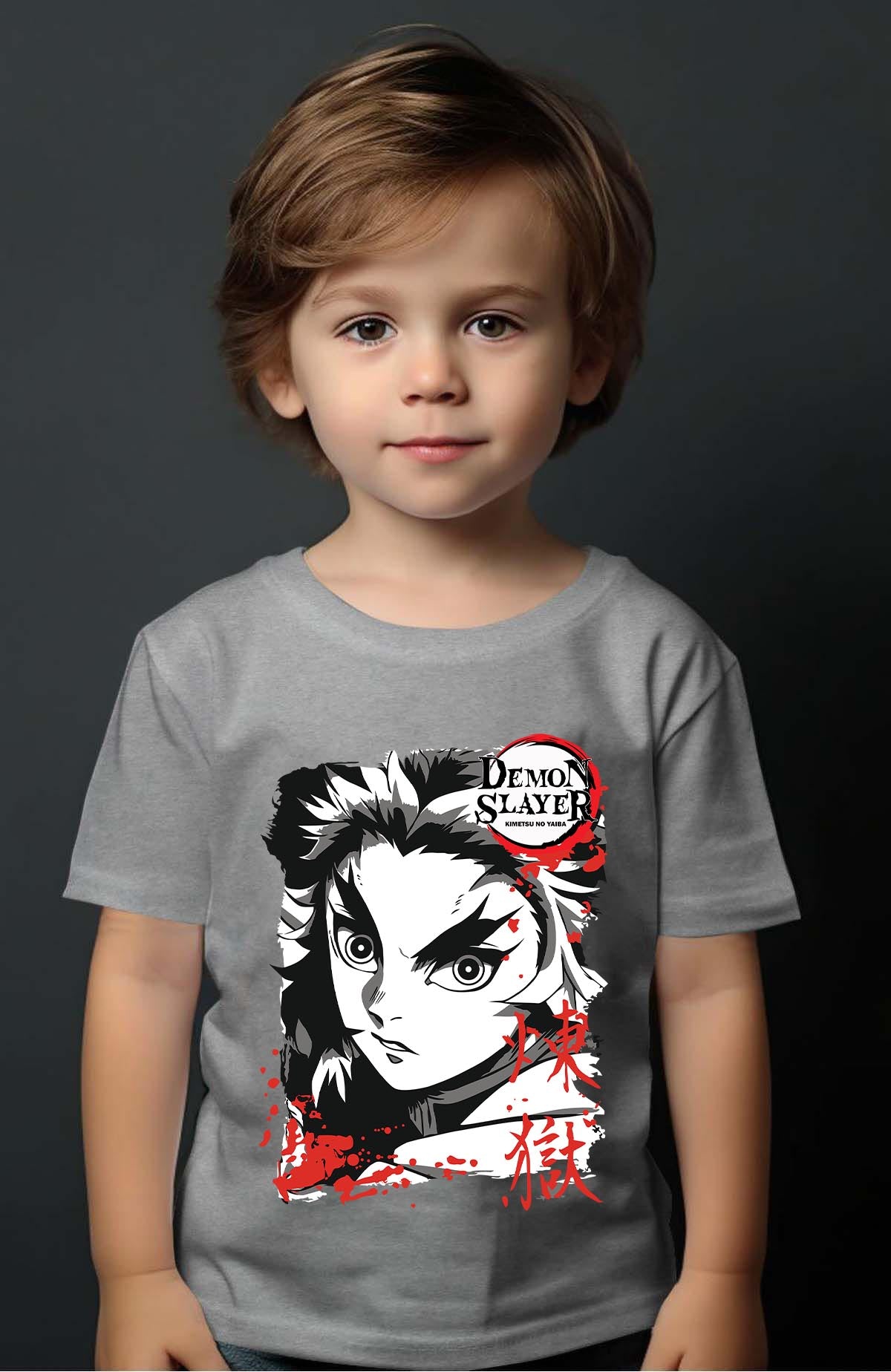 COULEUR:Gris|T-shirt Garçon | DEMONS SLAYER 48 Gris