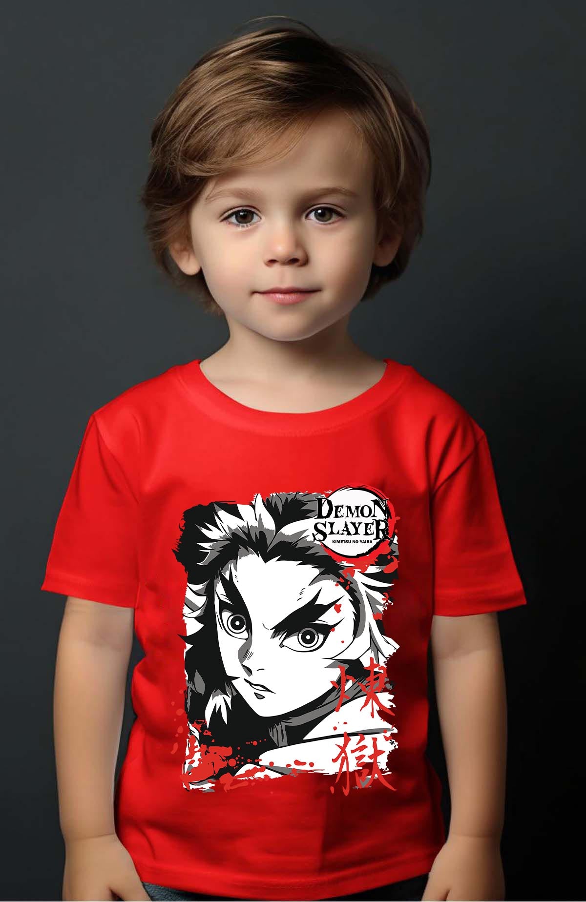 COULEUR:Rouge|T-shirt Garçon | DEMONS SLAYER 48 Rouge