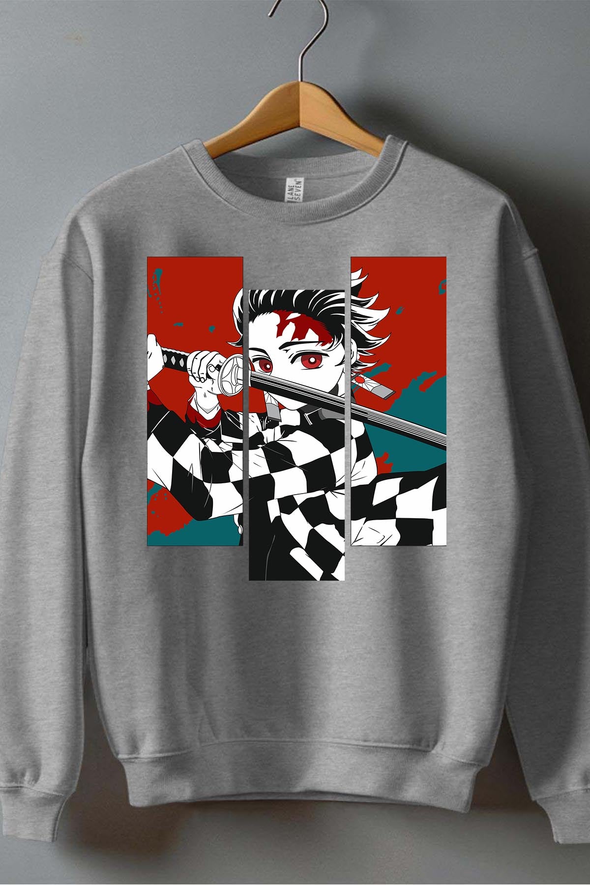 COULEUR:Gris|Sweat Col Rond Homme | DEMONS SLAYER 49 Gris