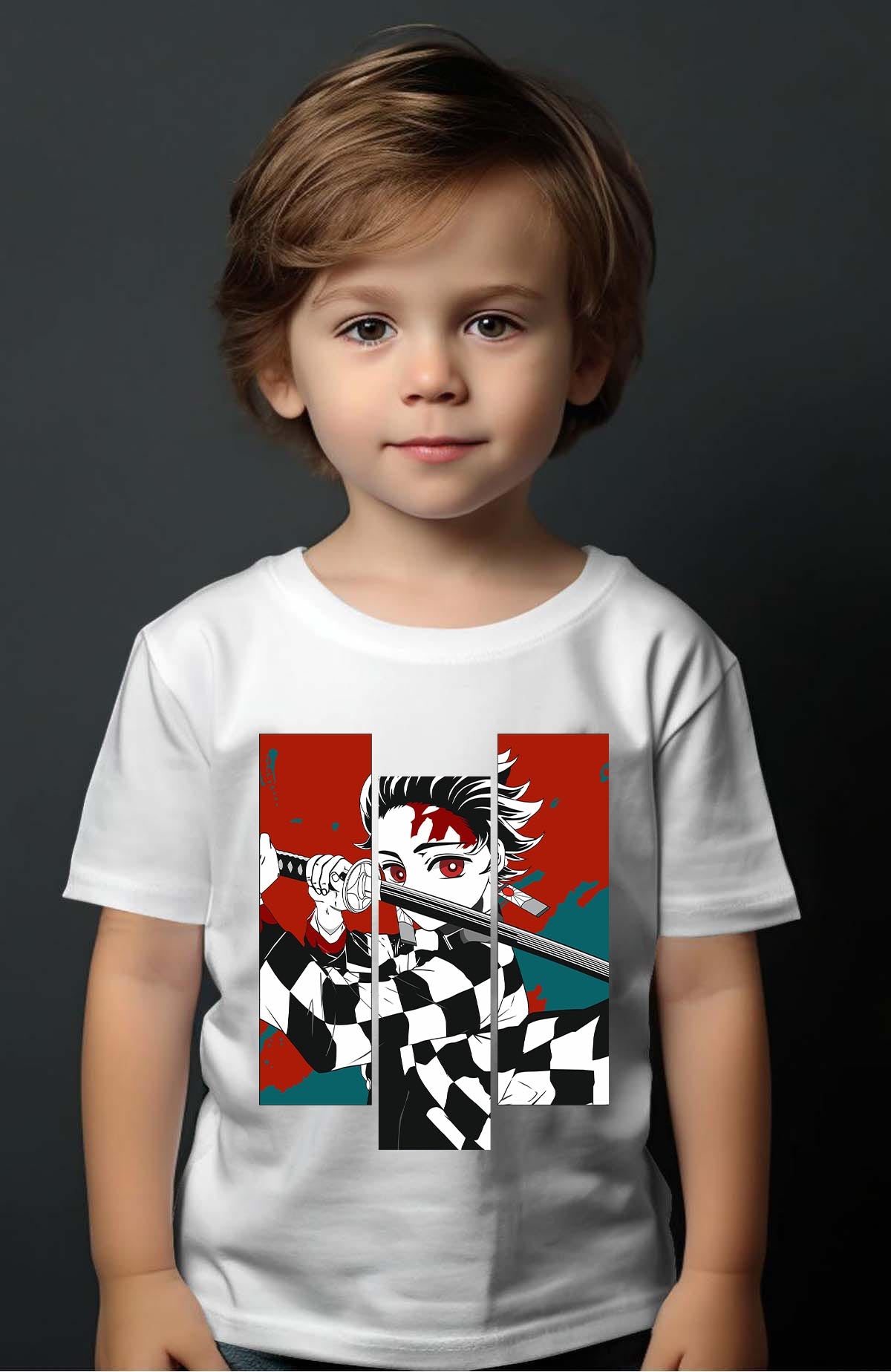 COULEUR:Blanc|T-shirt Garçon | DEMONS SLAYER 49 Blanc