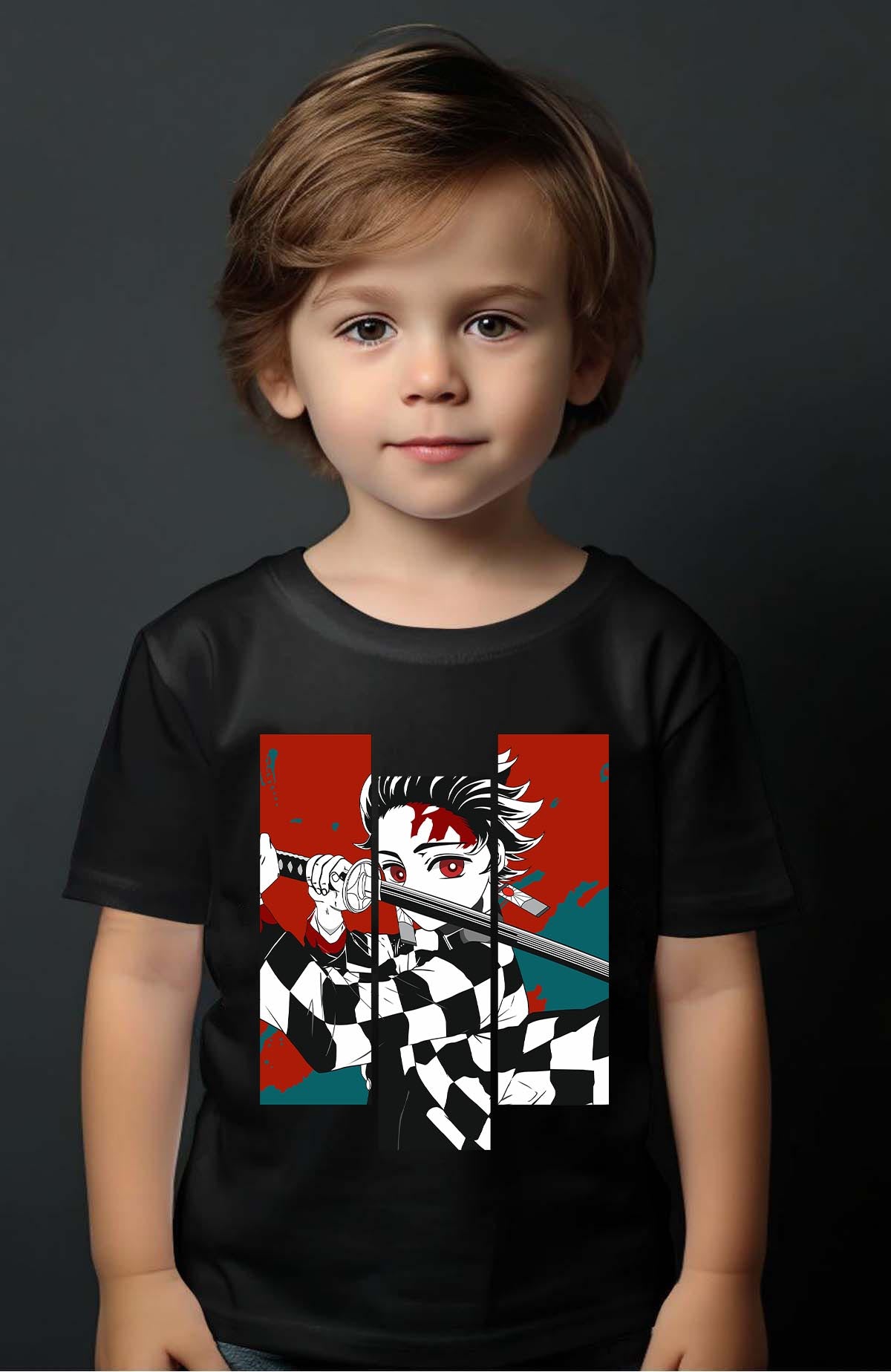 COULEUR:Noir|T-shirt Garçon | DEMONS SLAYER 49 Noir