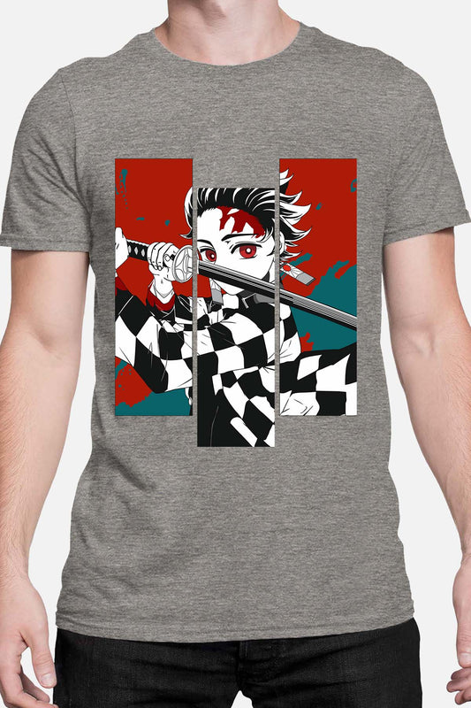 COULEUR:Gris|T-shirt Homme | DEMONS SLAYER 49 Gris