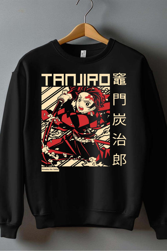 COULEUR:Noir|Sweat Col Rond Garçon | DEMONS SLAYER 4 Noir