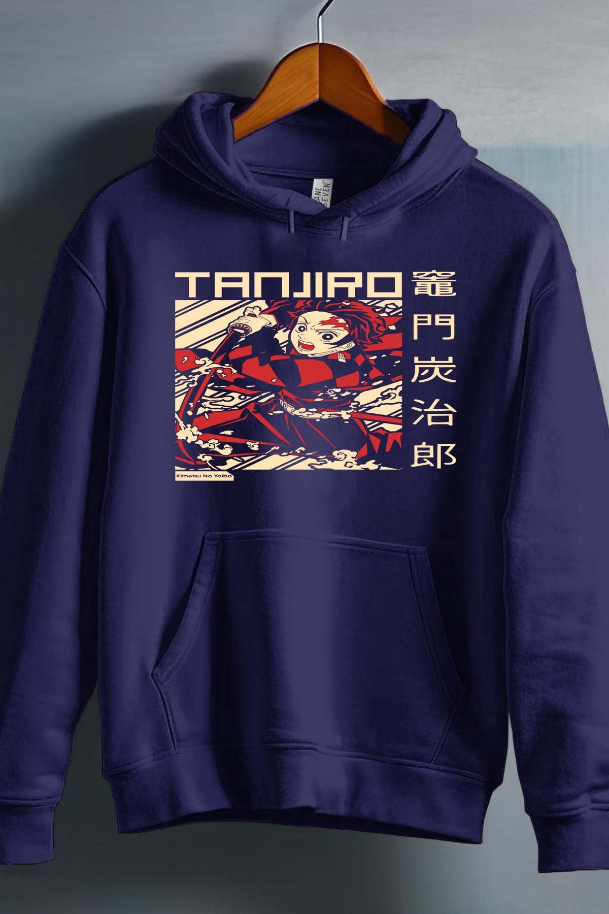 COULEUR:Marine|Sweat Capuche Homme | DEMONS SLAYER 4 Marine