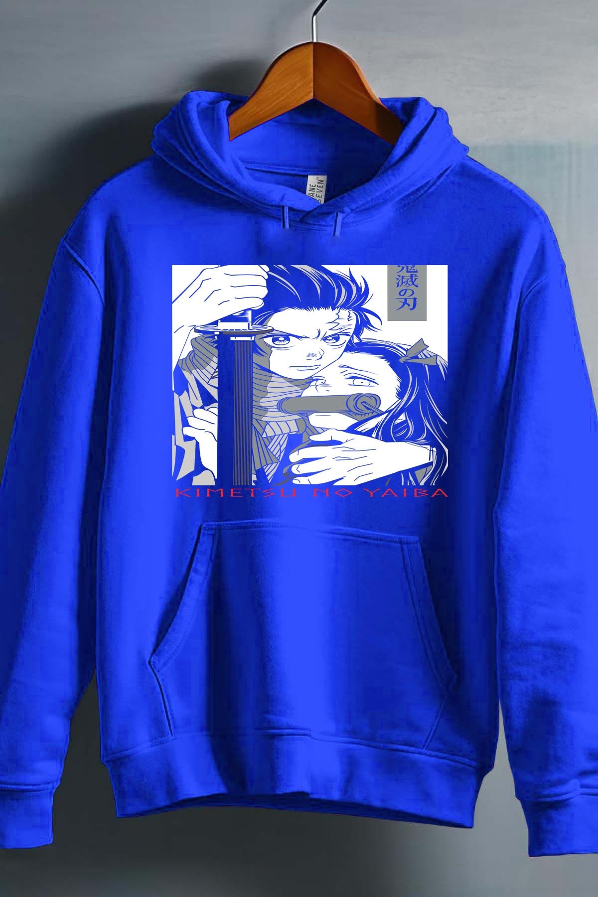 COULEUR:Bleu Roi|Sweat Capuche Garçon | DEMONS SLAYER 50 Bleu Roi
