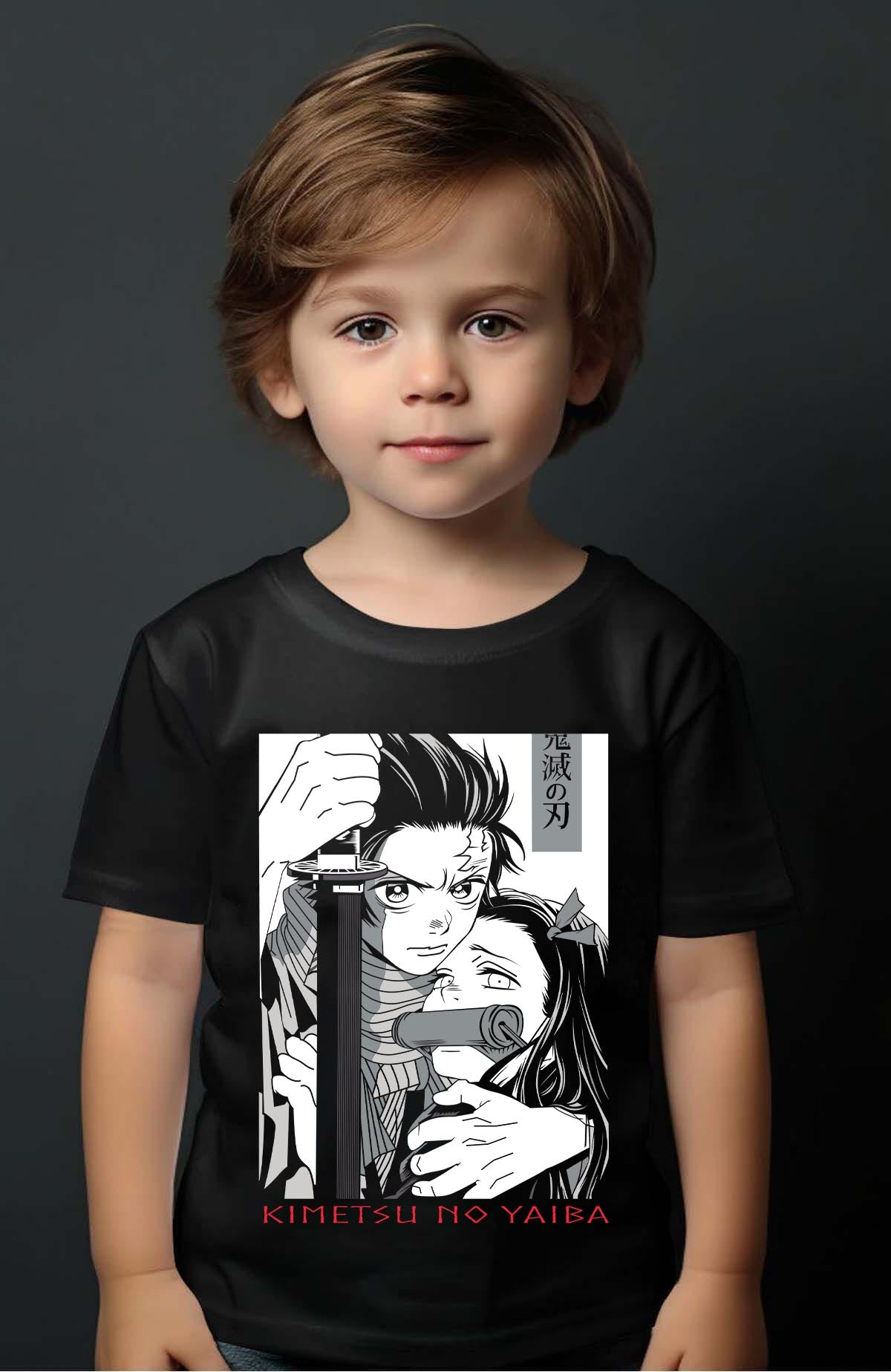 COULEUR:Noir|T-shirt Garçon | DEMONS SLAYER 50 Noir