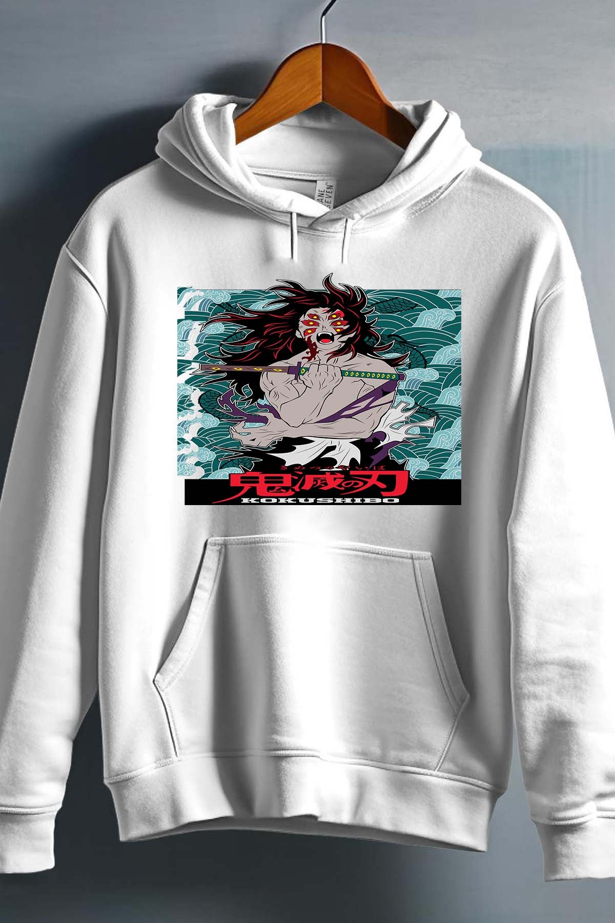 COULEUR:Blanc|Sweat Capuche Homme | DEMONS SLAYER 51 Blanc