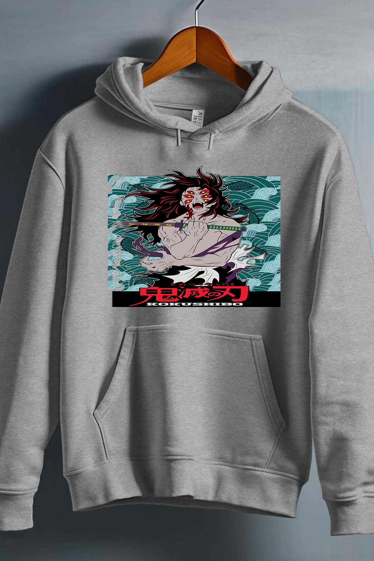 COULEUR:Gris|Sweat Capuche Homme | DEMONS SLAYER 51 Gris