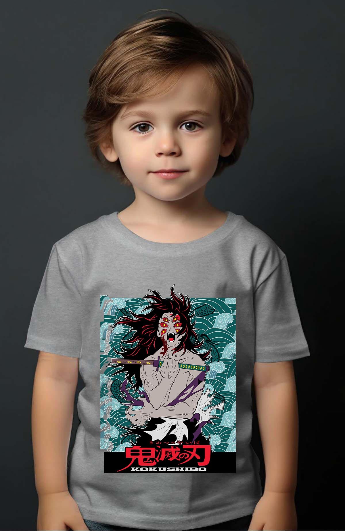 COULEUR:Gris|T-shirt Garçon | DEMONS SLAYER 51 Gris