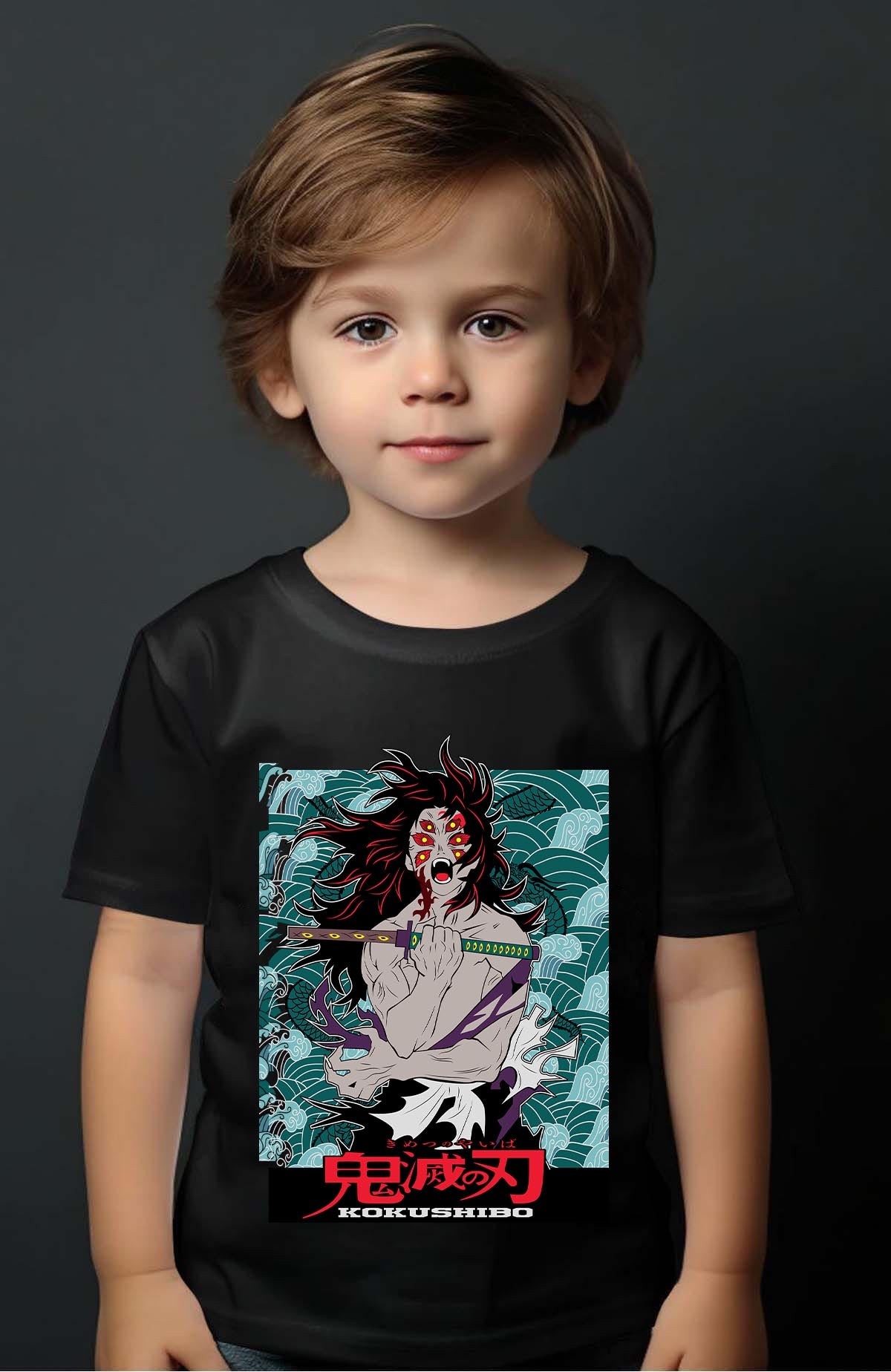 COULEUR:Noir|T-shirt Garçon | DEMONS SLAYER 51 Noir