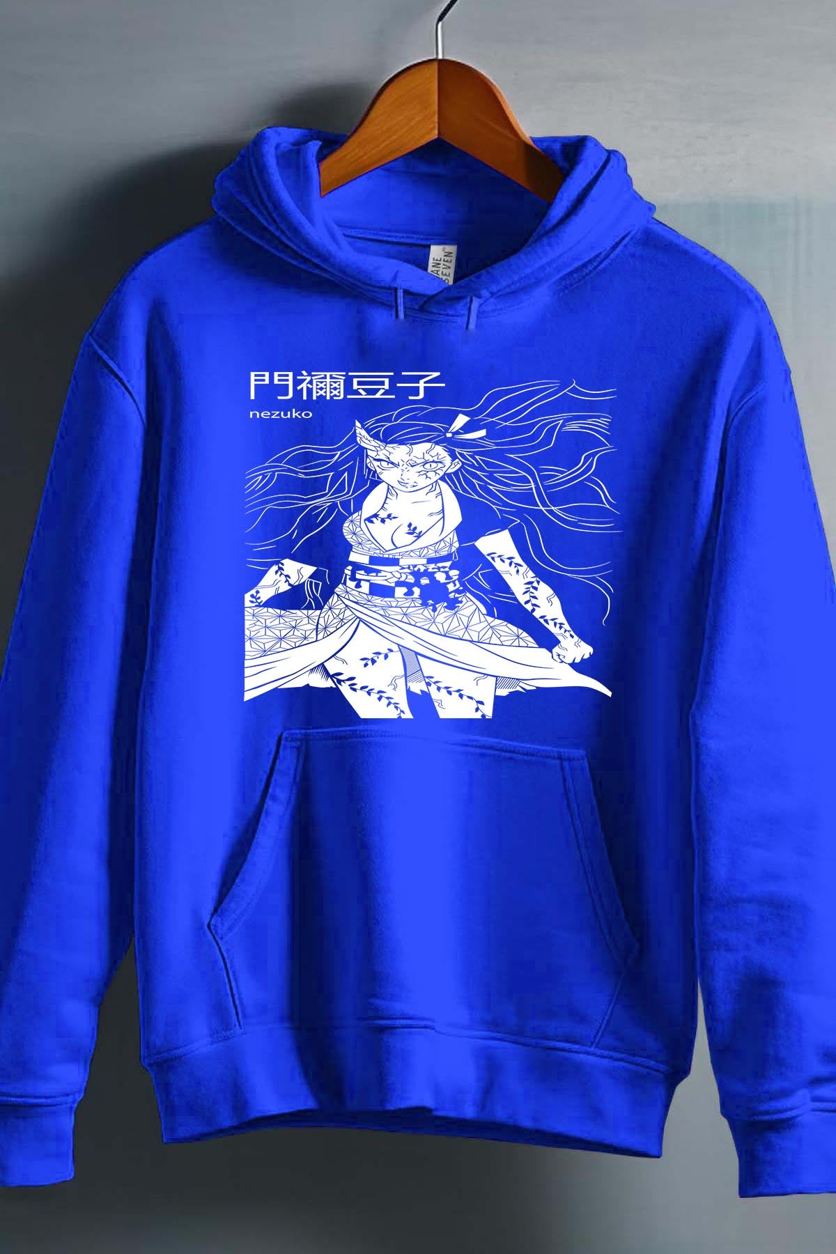 COULEUR:Bleu Roi|Sweat Capuche Garçon | DEMONS SLAYER 52 Bleu Roi