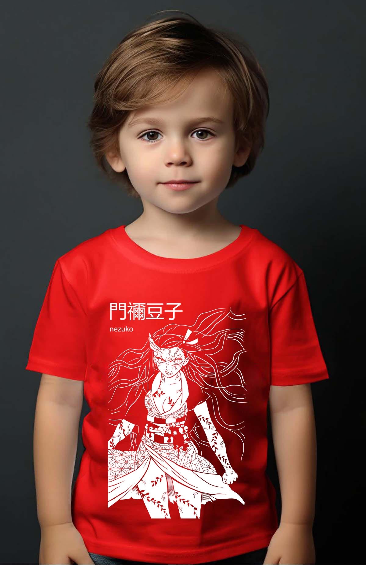 COULEUR:Rouge|T-shirt Garçon | DEMONS SLAYER 52 Rouge