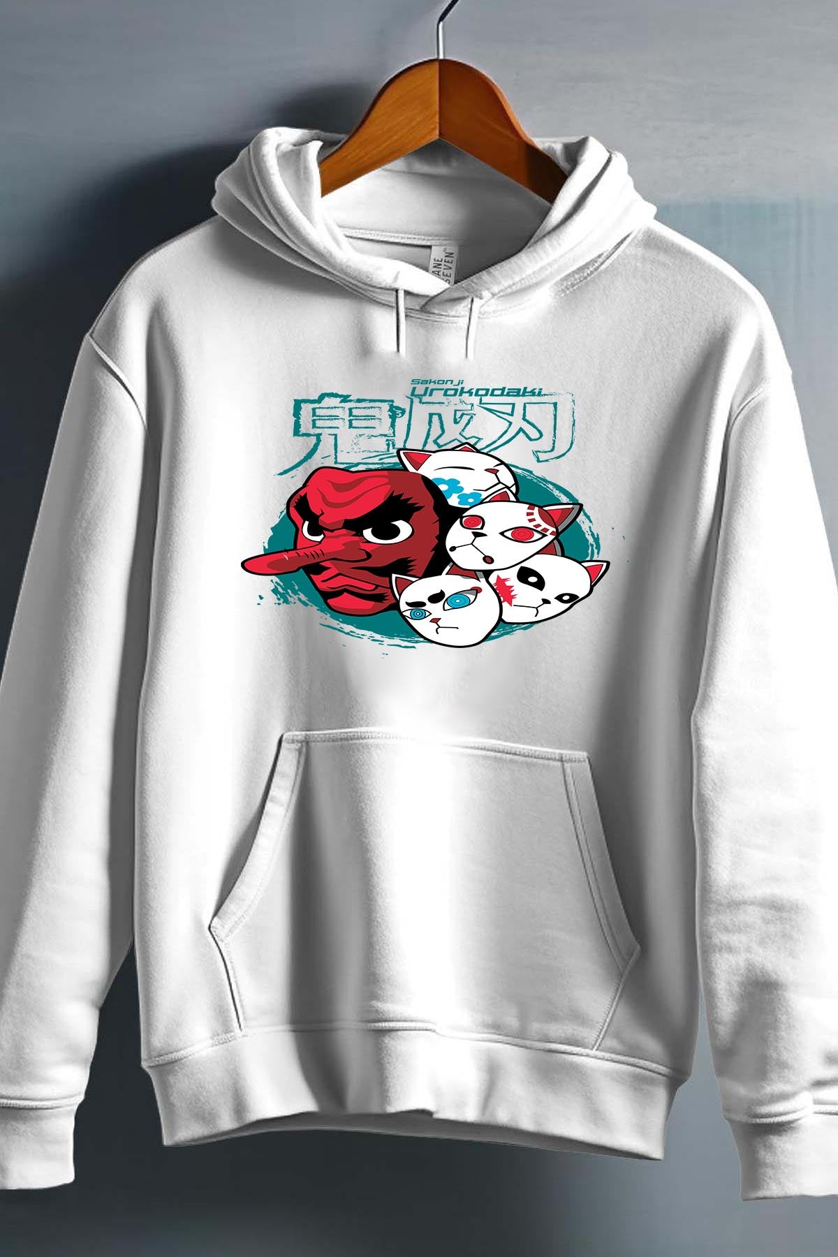 COULEUR:Blanc|Sweat Capuche Garçon | DEMONS SLAYER 53 Blanc