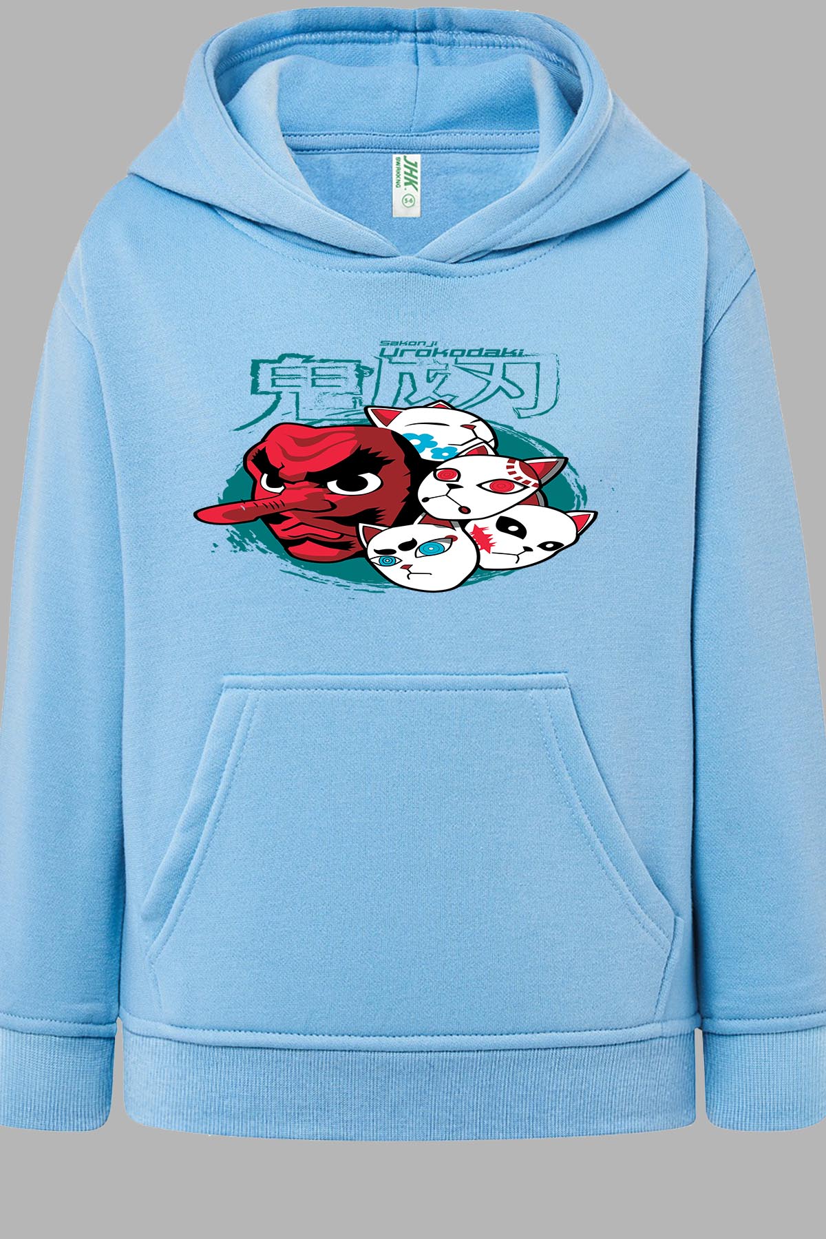 COULEUR:Bleu Ciel|Sweat Capuche Garçon | DEMONS SLAYER 53 Bleu Ciel