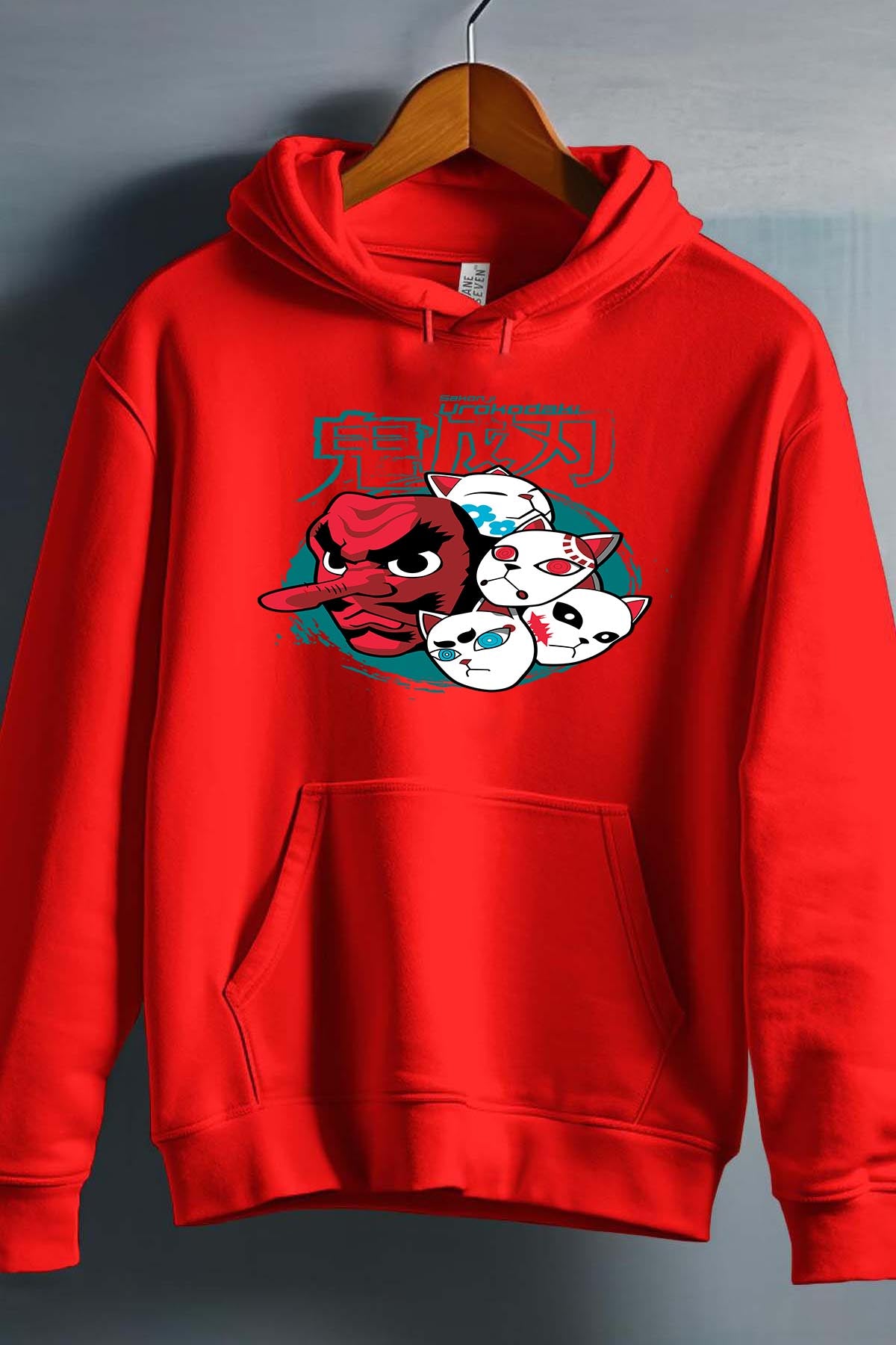 COULEUR:Rouge|Sweat Capuche Garçon | DEMONS SLAYER 53 Rouge
