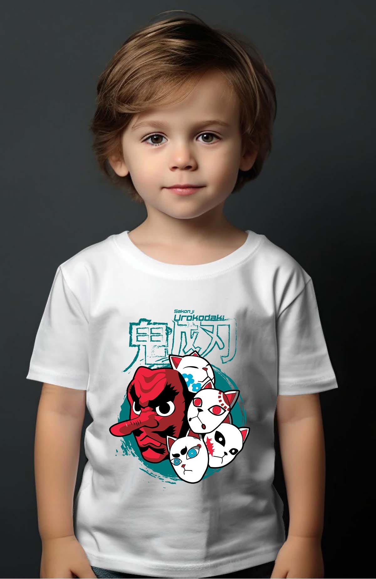 COULEUR:Blanc|T-shirt Garçon | DEMONS SLAYER 53 Blanc