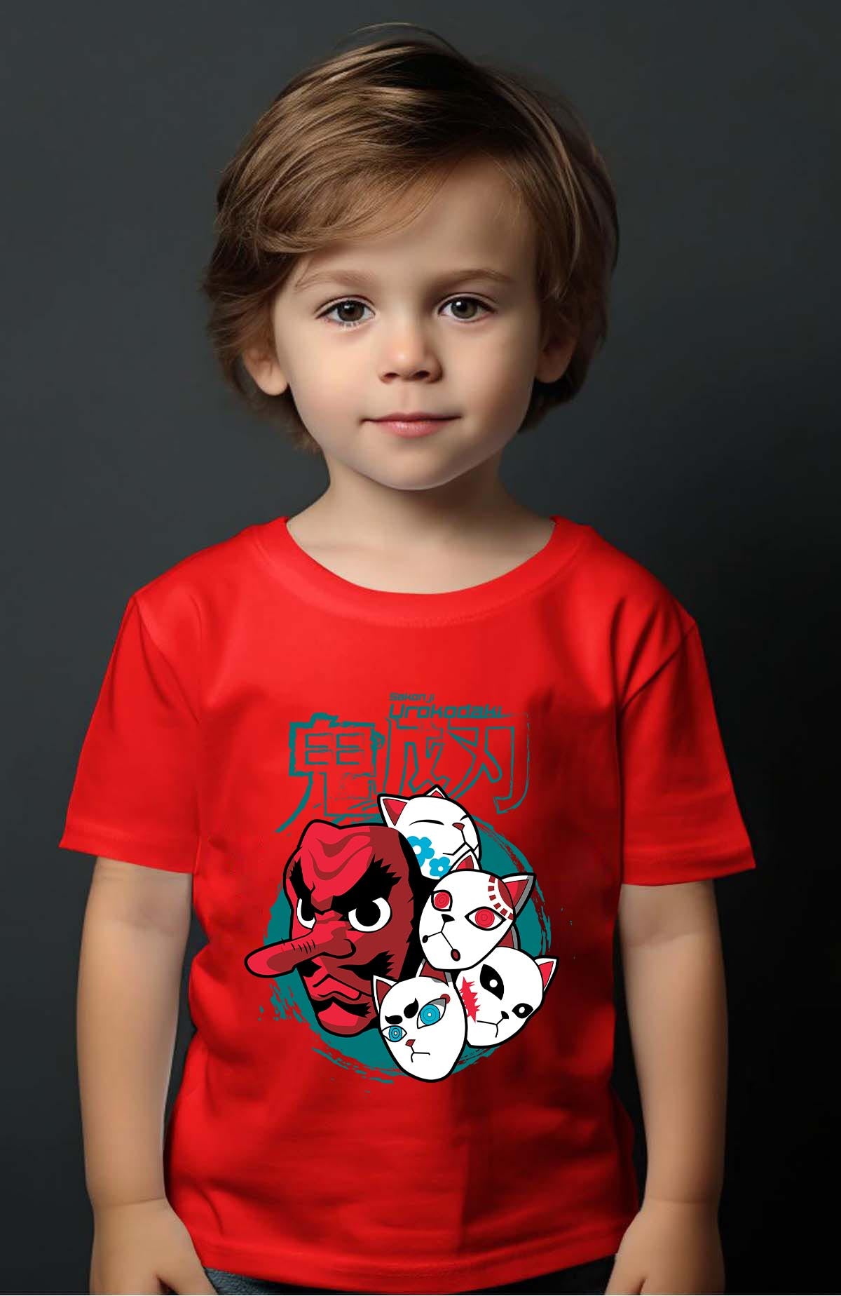 COULEUR:Rouge|T-shirt Garçon | DEMONS SLAYER 53 Rouge