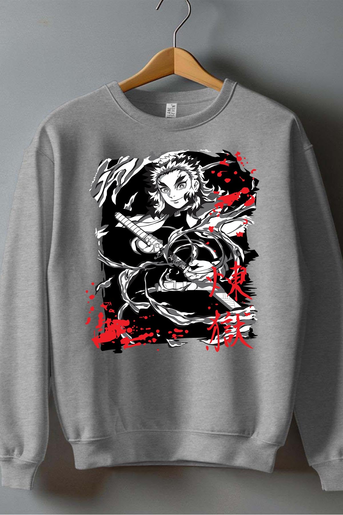COULEUR:Gris|Sweat Col Rond Garçon | DEMONS SLAYER 54 Gris