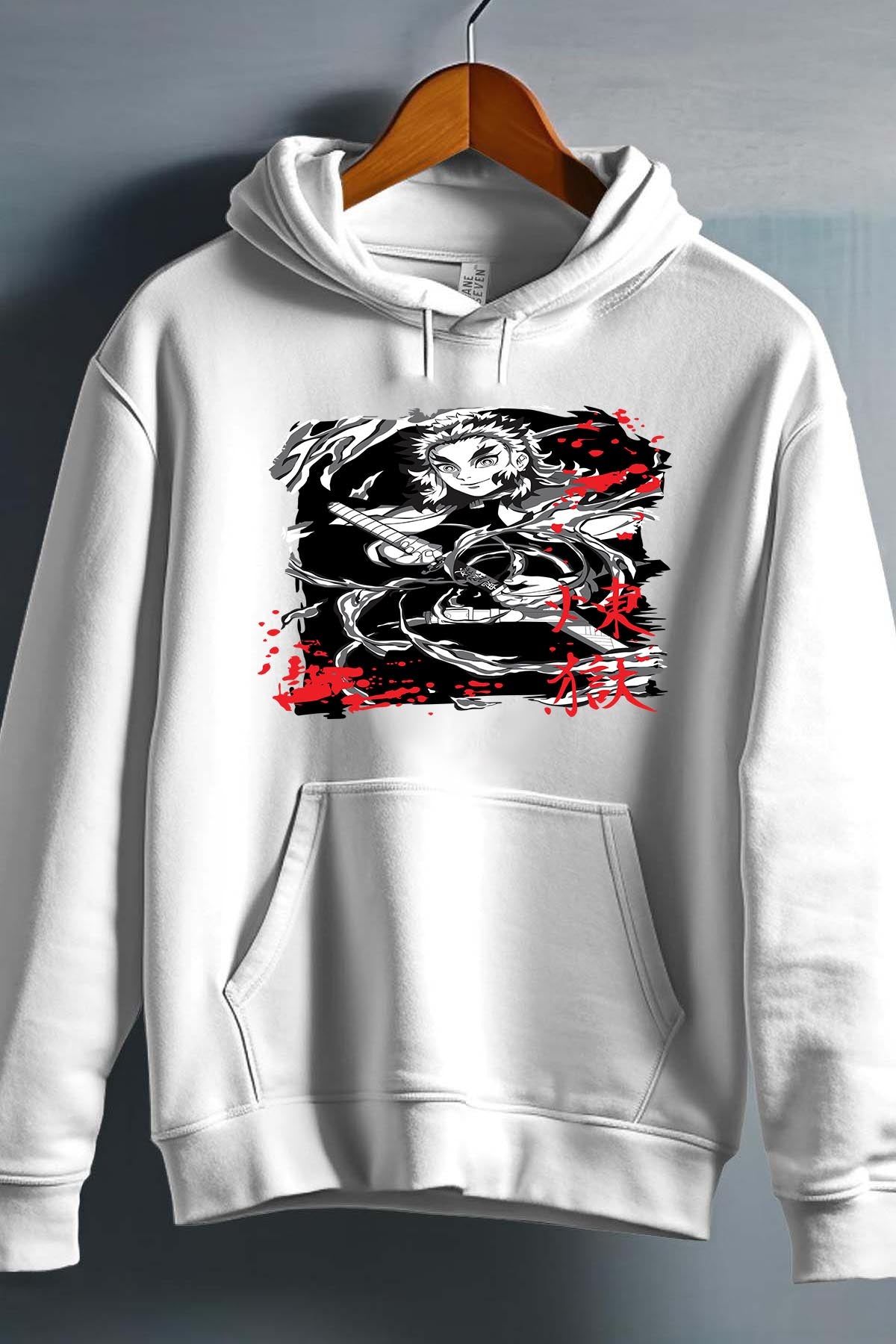 COULEUR:Blanc|Sweat Capuche Garçon | DEMONS SLAYER 54 Blanc