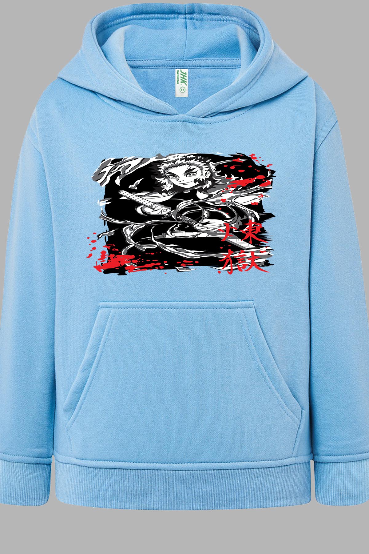 COULEUR:Bleu Ciel|Sweat Capuche Garçon | DEMONS SLAYER 54 Bleu Ciel