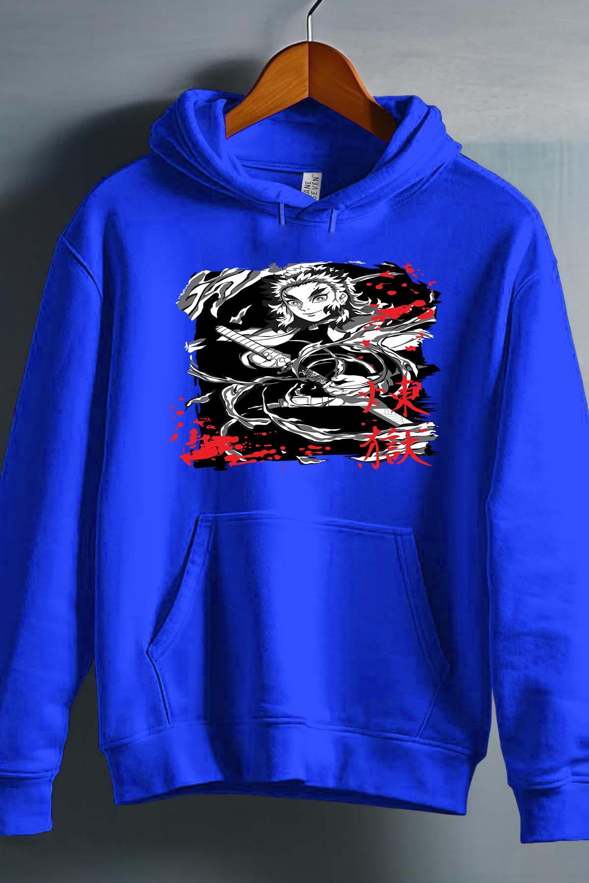COULEUR:Bleu Roi|Sweat Capuche Garçon | DEMONS SLAYER 54 Bleu Roi