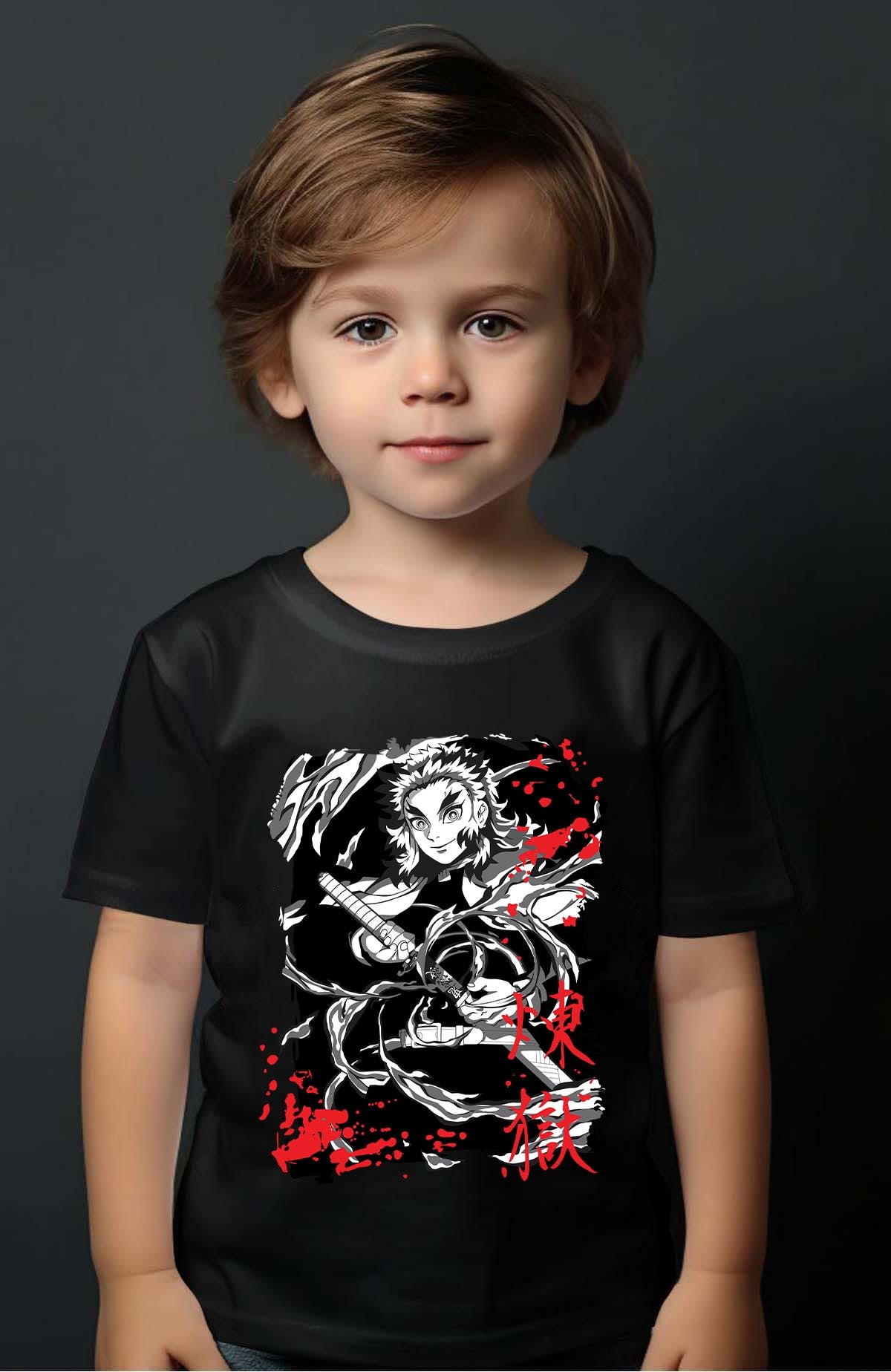 COULEUR:Noir|T-shirt Garçon | DEMONS SLAYER 54 Noir