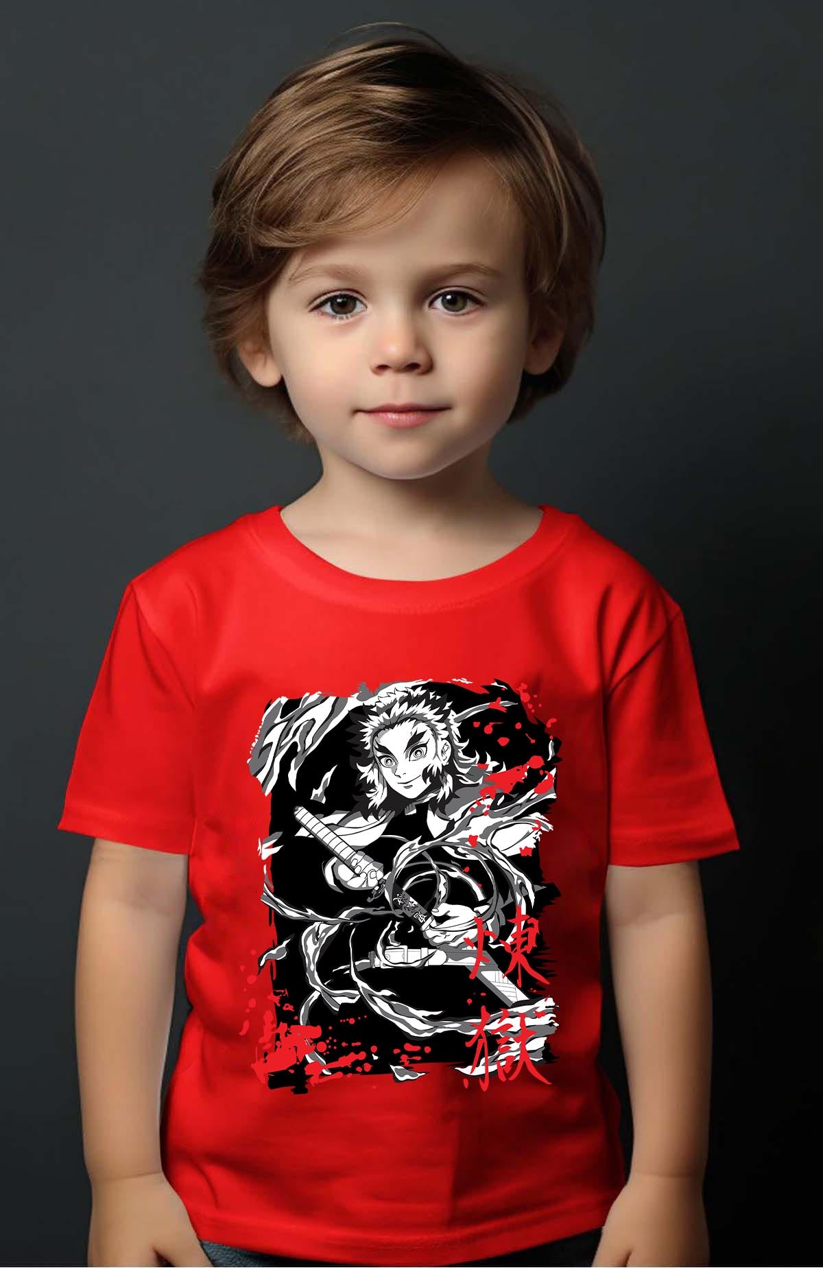 COULEUR:Rouge|T-shirt Garçon | DEMONS SLAYER 54 Rouge