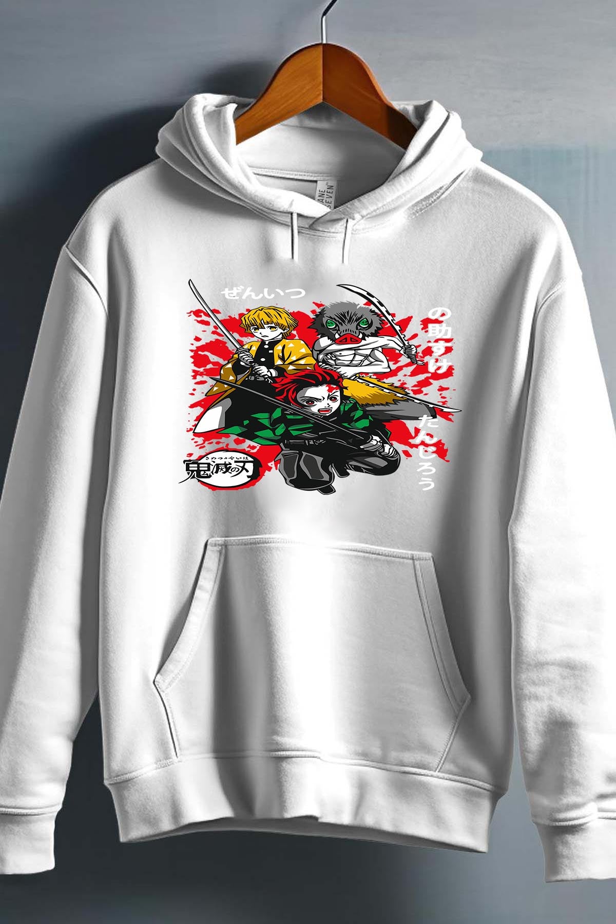 COULEUR:Blanc|Sweat Capuche Garçon | DEMONS SLAYER 55 Blanc