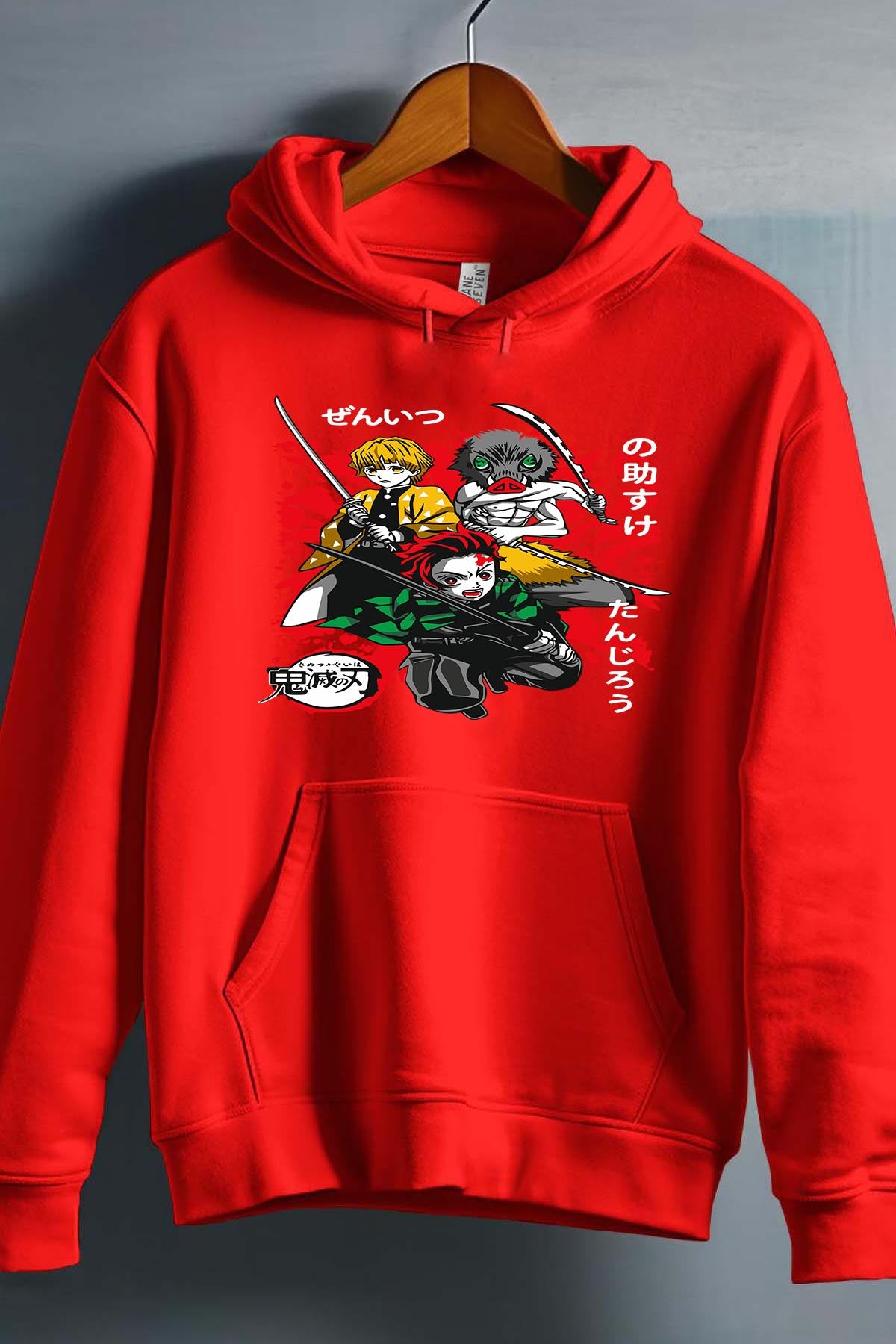 COULEUR:Rouge|Sweat Capuche Garçon | DEMONS SLAYER 55 Rouge