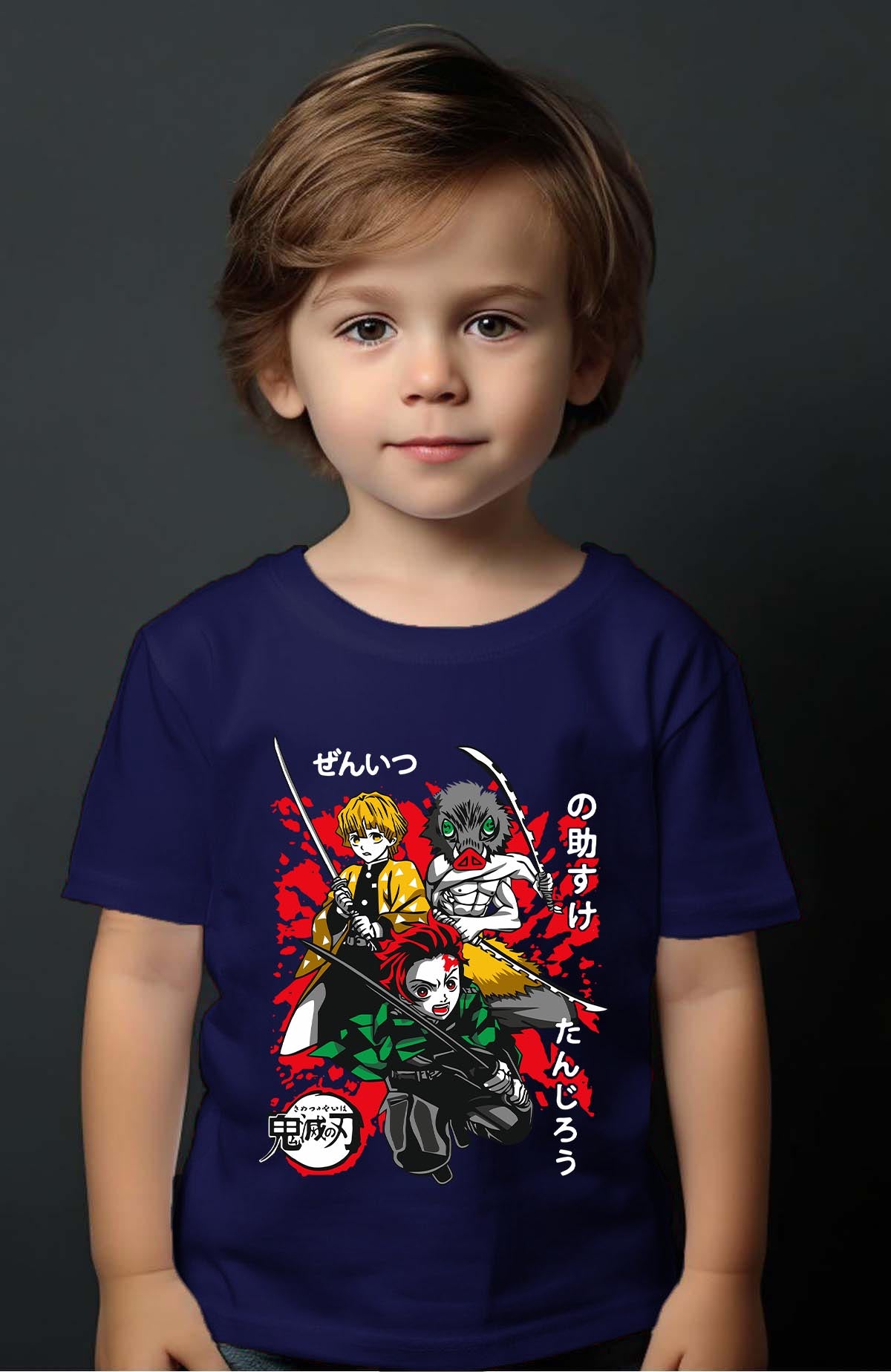 COULEUR:Marine|T-shirt Garçon | DEMONS SLAYER 55 Marine