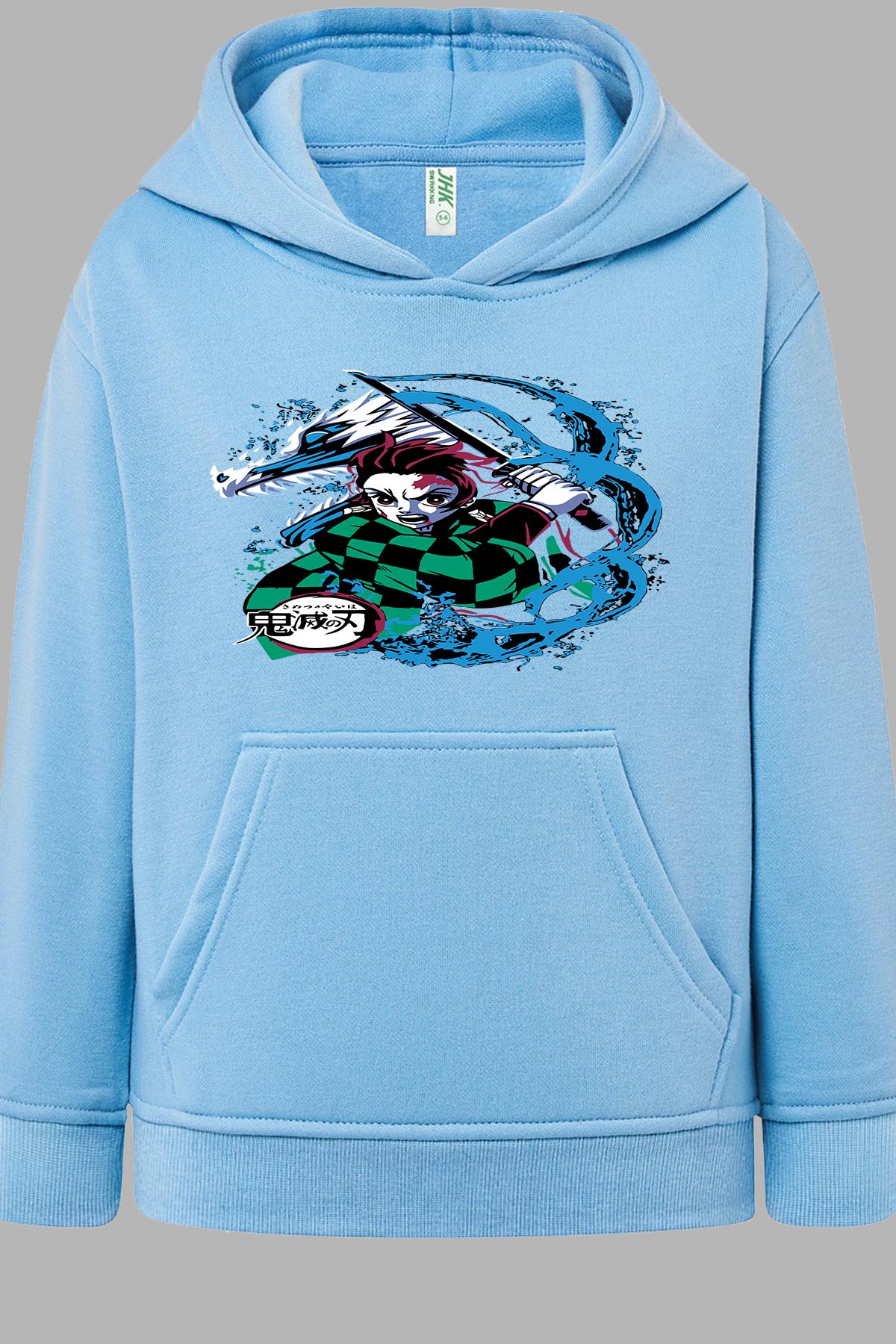 COULEUR:Bleu Ciel|Sweat Capuche Garçon | DEMONS SLAYER 56 Bleu Ciel