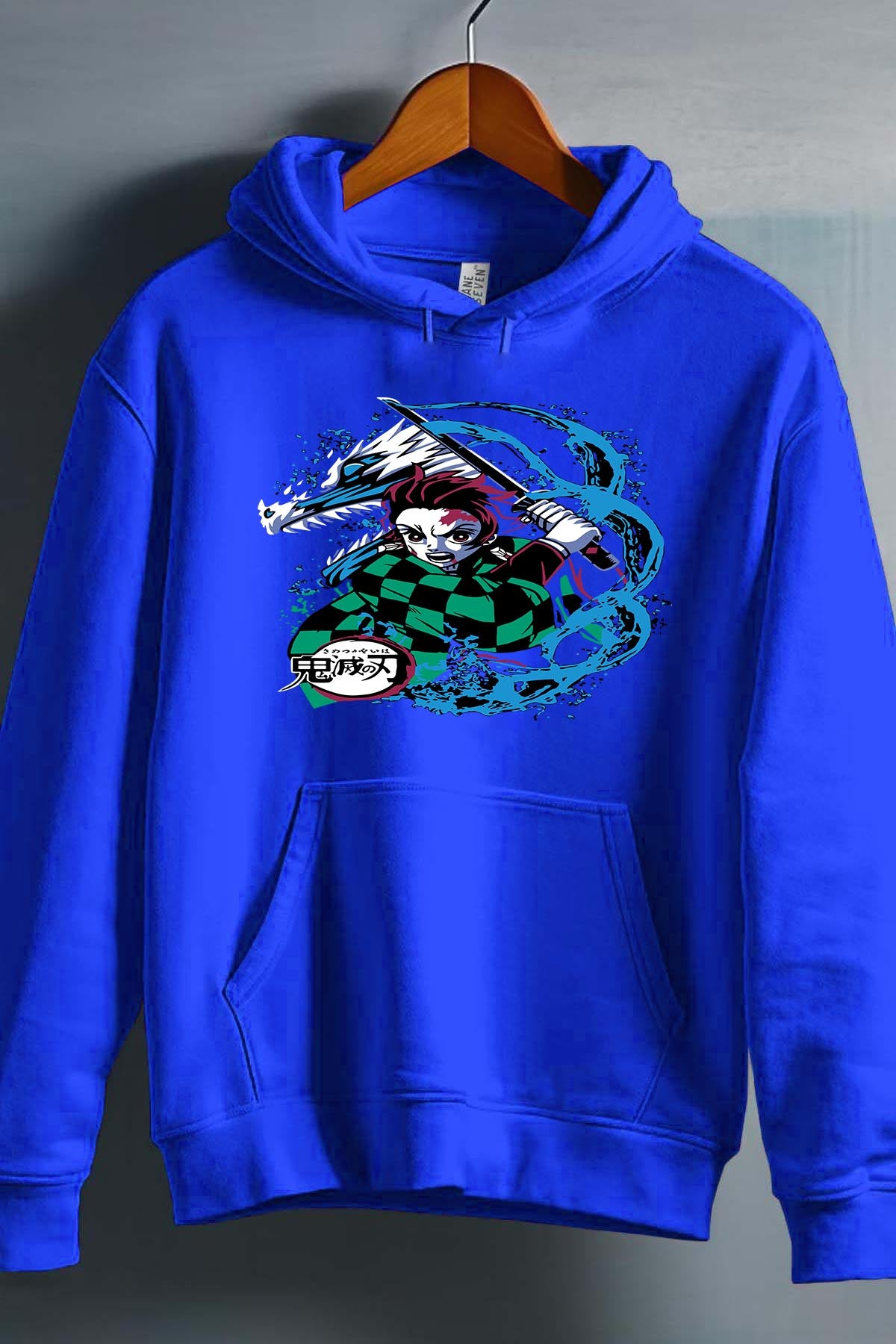 COULEUR:Bleu Roi|Sweat Capuche Garçon | DEMONS SLAYER 56 Bleu Roi