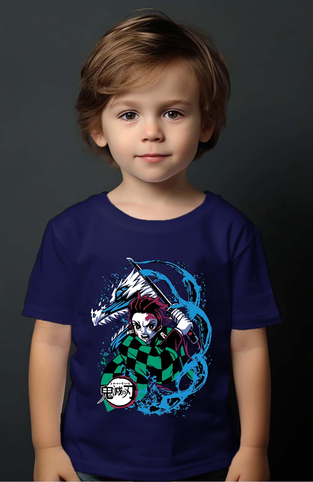 COULEUR:Marine|T-shirt Garçon | DEMONS SLAYER 56 Marine