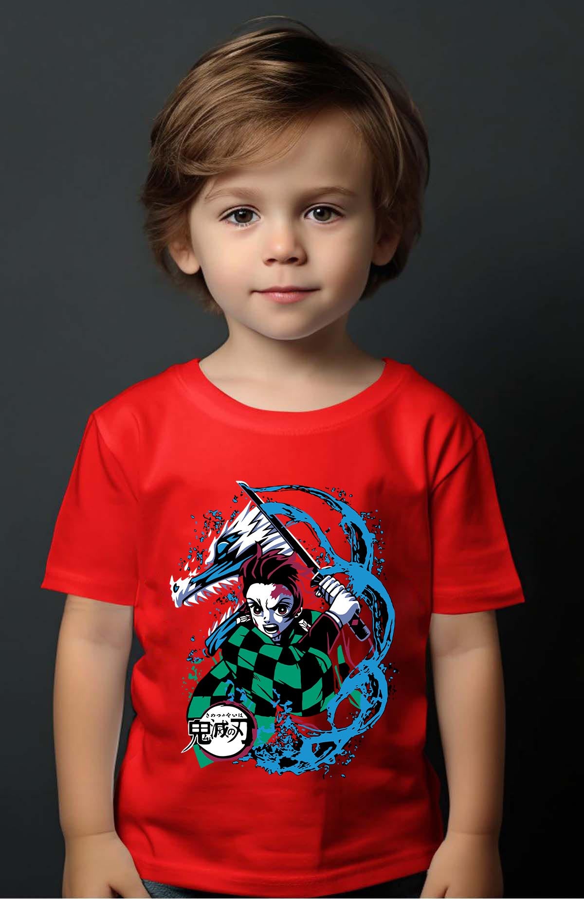 COULEUR:Rouge|T-shirt Garçon | DEMONS SLAYER 56 Rouge