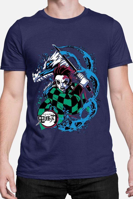COULEUR:Marine|T-shirt Homme | DEMONS SLAYER 56 Marine
