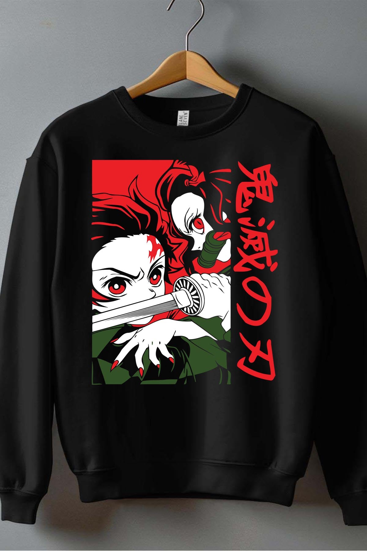 COULEUR:Noir|Sweat Col Rond Homme | DEMONS SLAYER 6 Noir