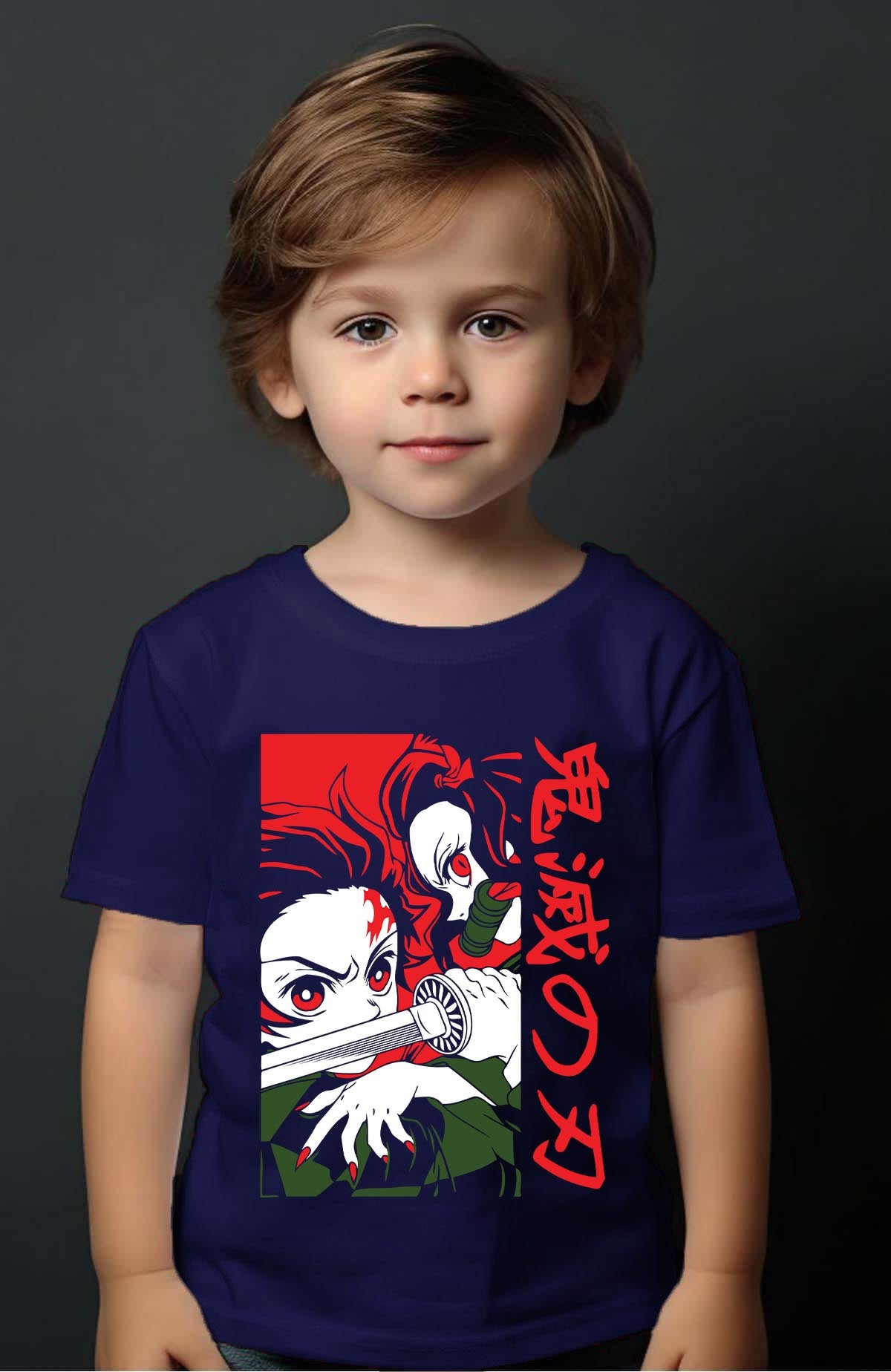 COULEUR:Marine|T-shirt Garçon | DEMONS SLAYER 6 Marine