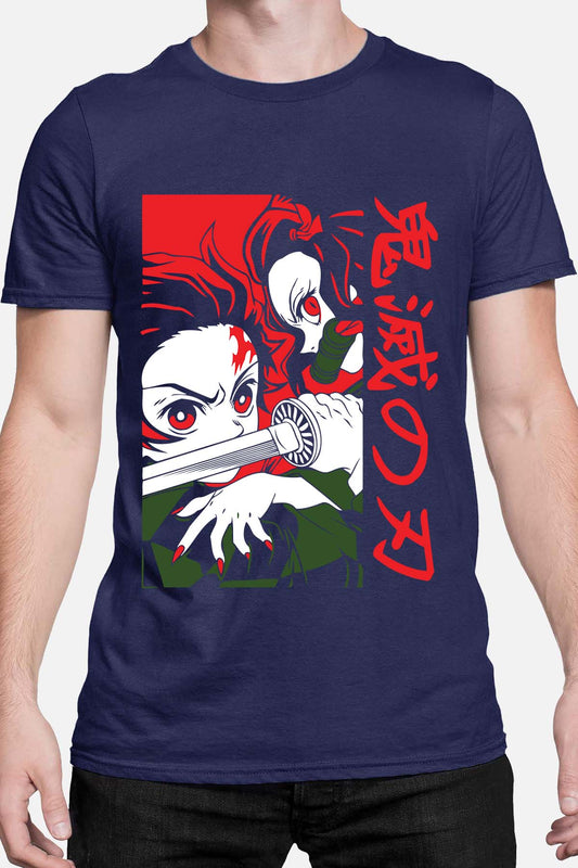 COULEUR:Marine|T-shirt Homme | DEMONS SLAYER 6 Marine