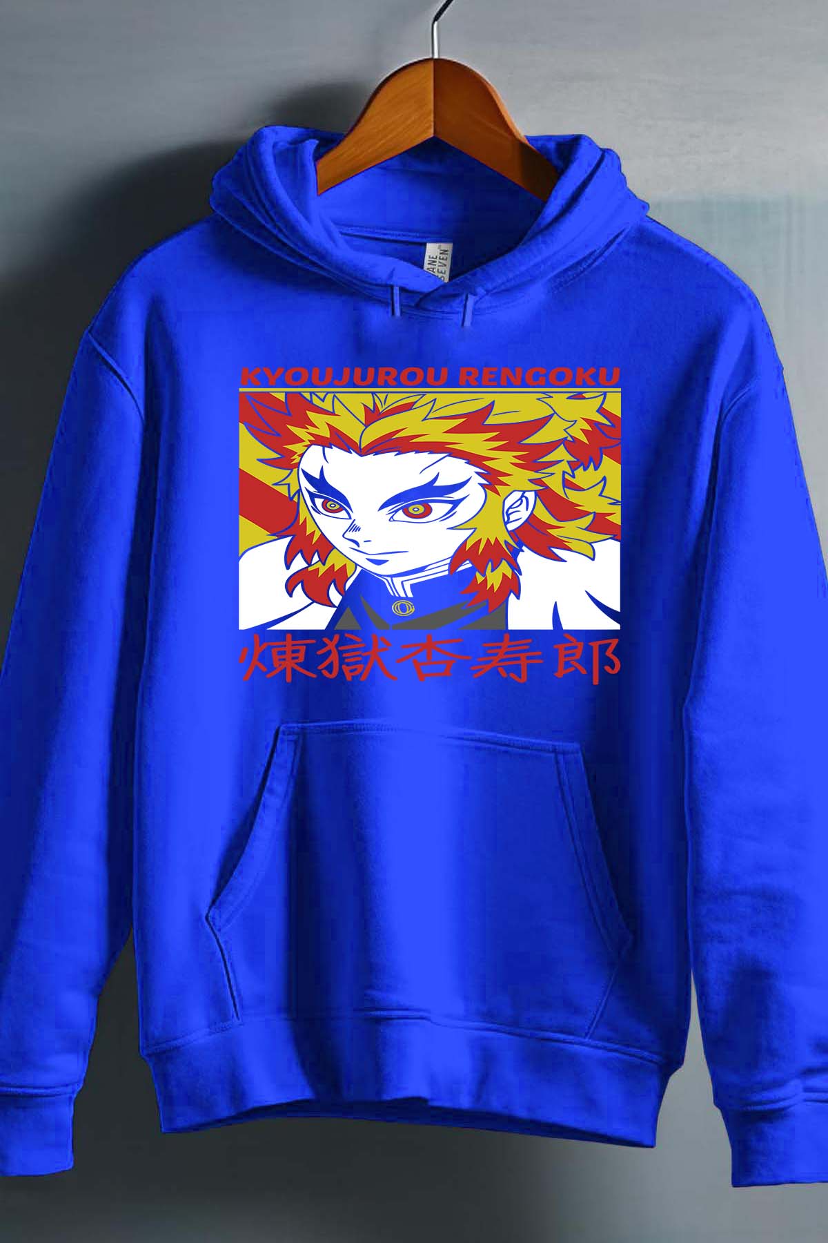 COULEUR:Bleu Roi|Sweat Capuche Homme | DEMONS SLAYER 7 Bleu Roi