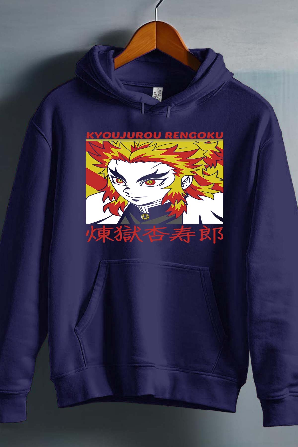 COULEUR:Marine|Sweat Capuche Homme | DEMONS SLAYER 7 Marine