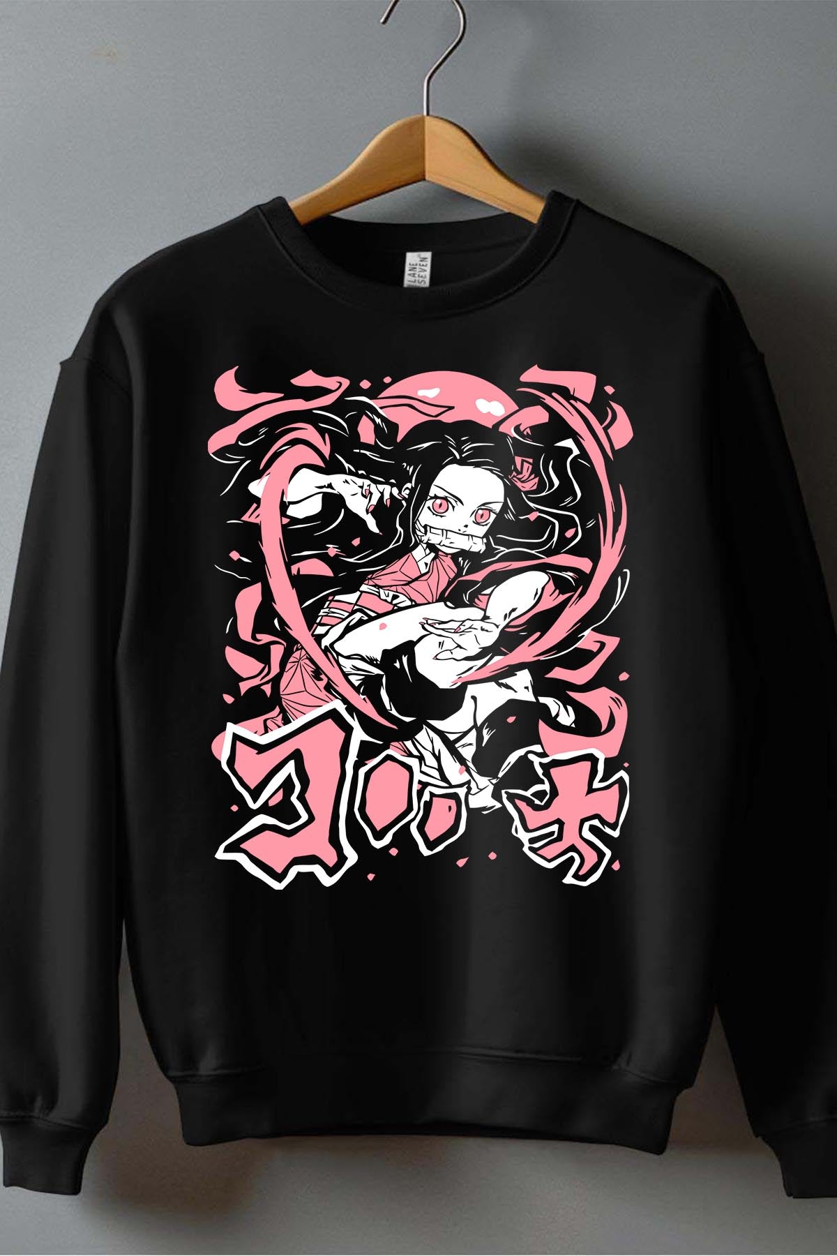 COULEUR:Noir|Sweat Col Rond Garçon | DEMONS SLAYER 9 Noir