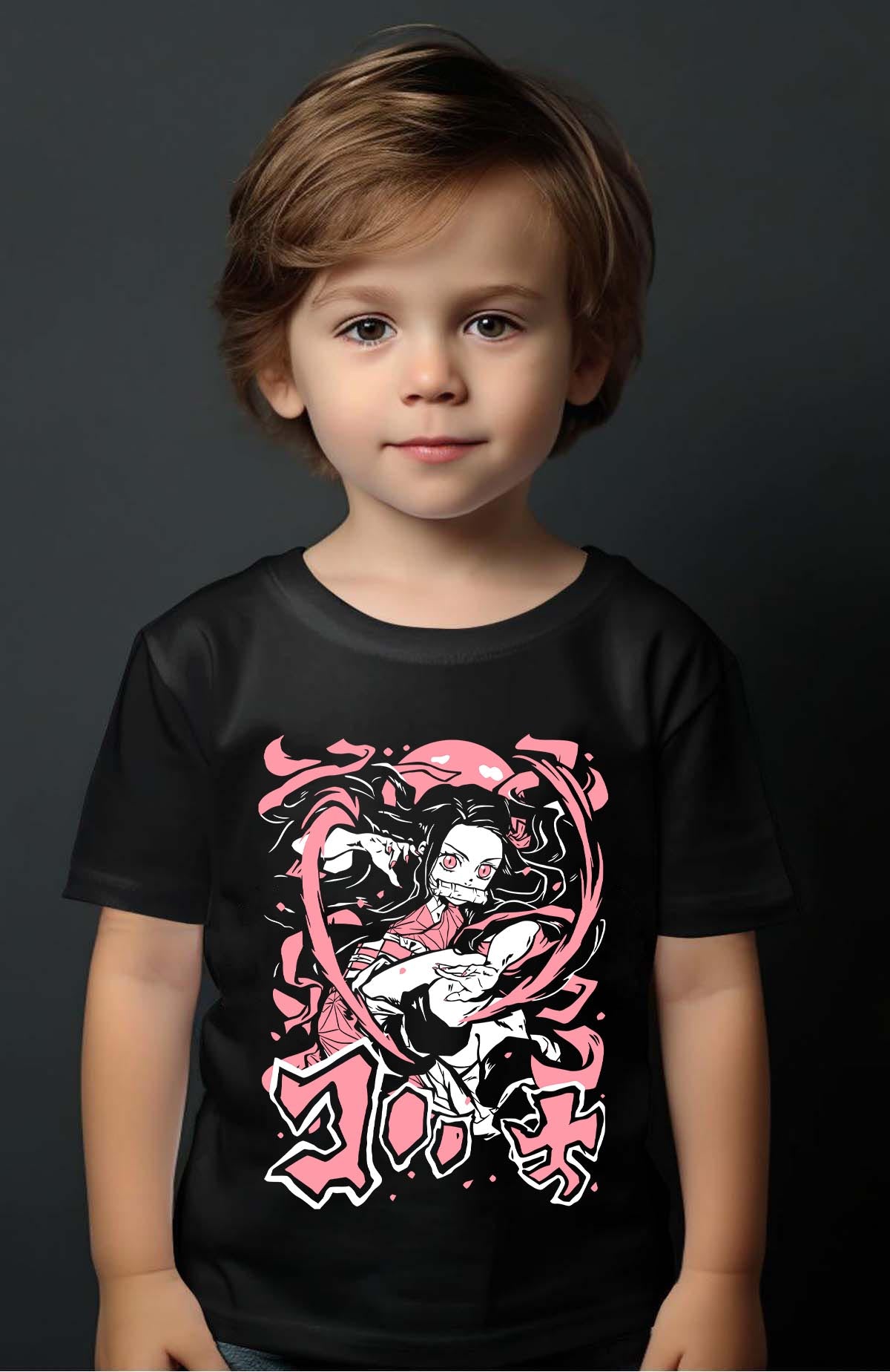 COULEUR:Noir|T-shirt Garçon | DEMONS SLAYER 9 Noir