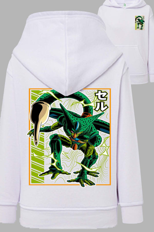 COULEUR:Blanc|Sweat Capuche Garçon | DragonBall Cell Blanc